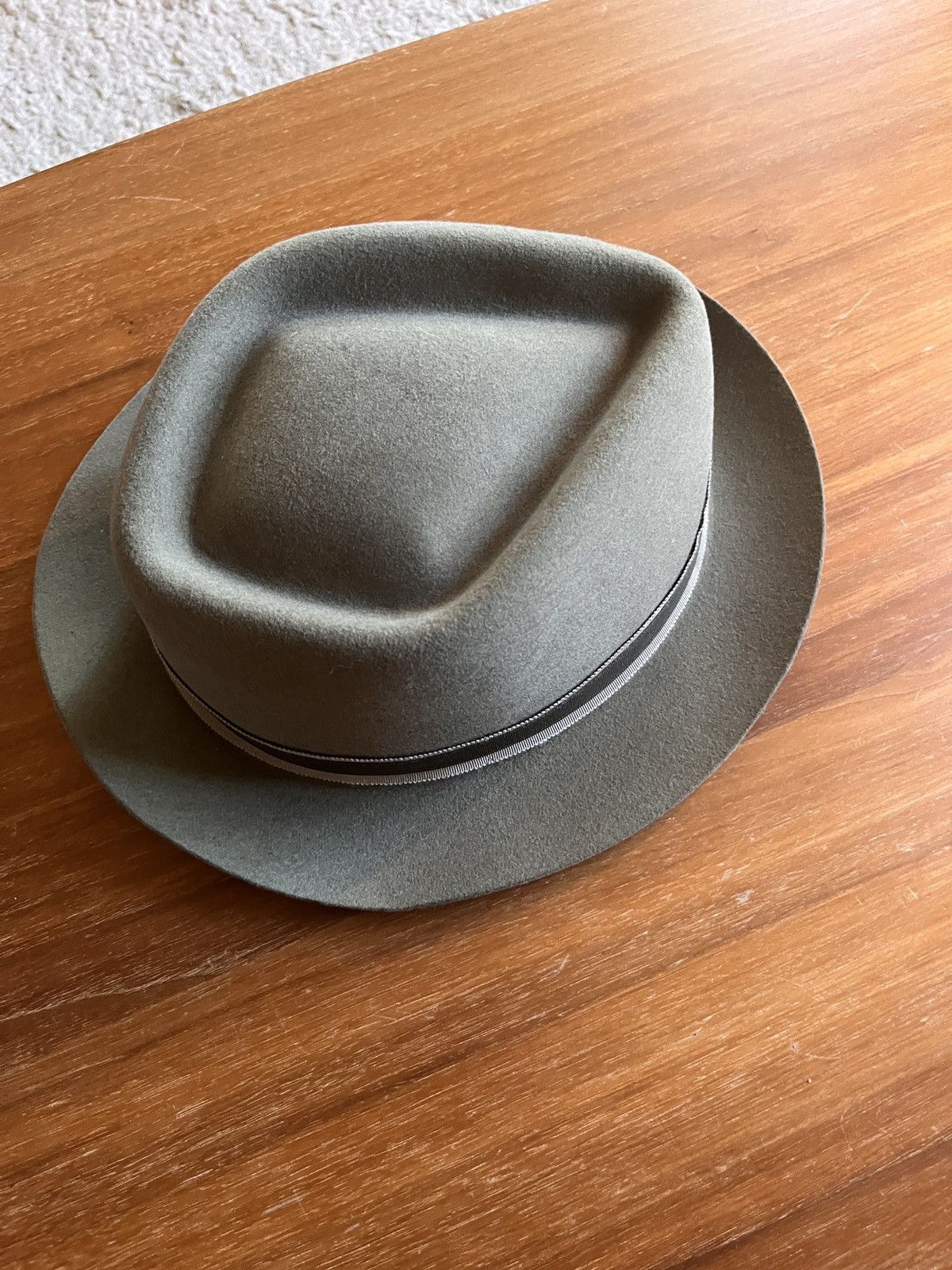 Goorin Bros. Wool Felt Goorin Bros Brothers Fedora Hat Green XXL 7 7/8 Size ONE SIZE - 9 Thumbnail