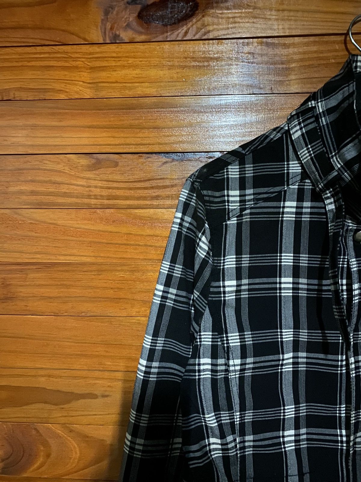 Japanese Brand Beno Modern Expression Black White Plaid Lolita Long Jacket Size US M / EU 48-50 / 2 - 10 Thumbnail