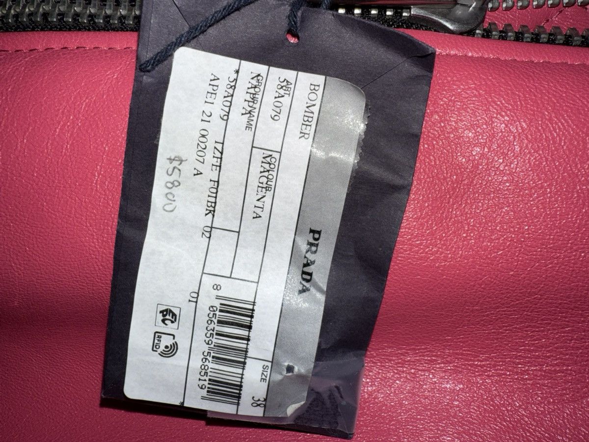 Prada Prada pink leather bomber Size US S / EU 44-46 / 1 - 3 Thumbnail