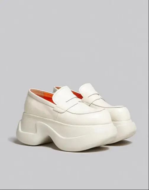 Marni o1w1db10125 Chunky Loafers in White Size US 5 / IT 35 - 1 Thumbnail