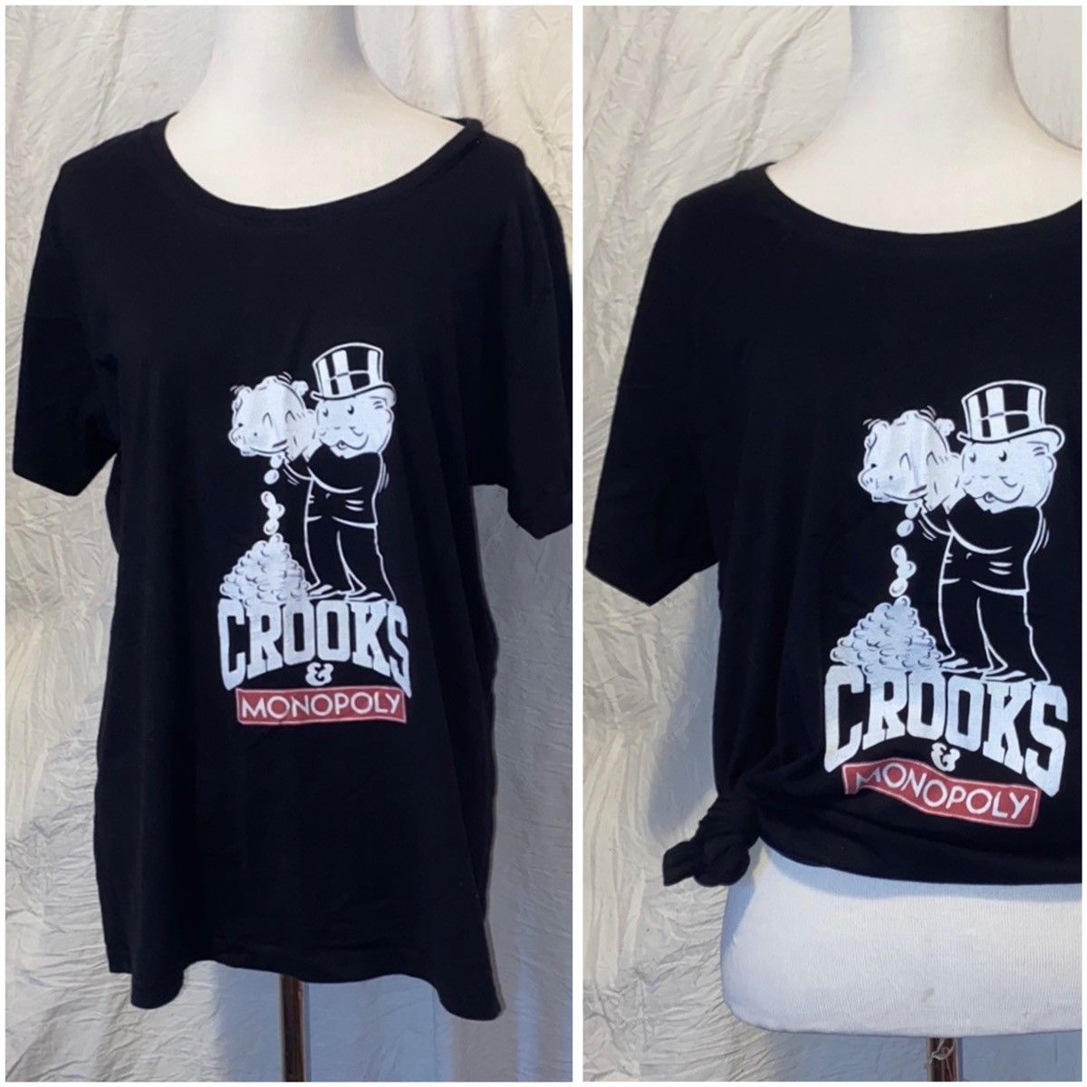 Vintage Vintage, A Unique Creation, Crooks & Monopoly, Casual Tee Size ONE SIZE - 9 Thumbnail