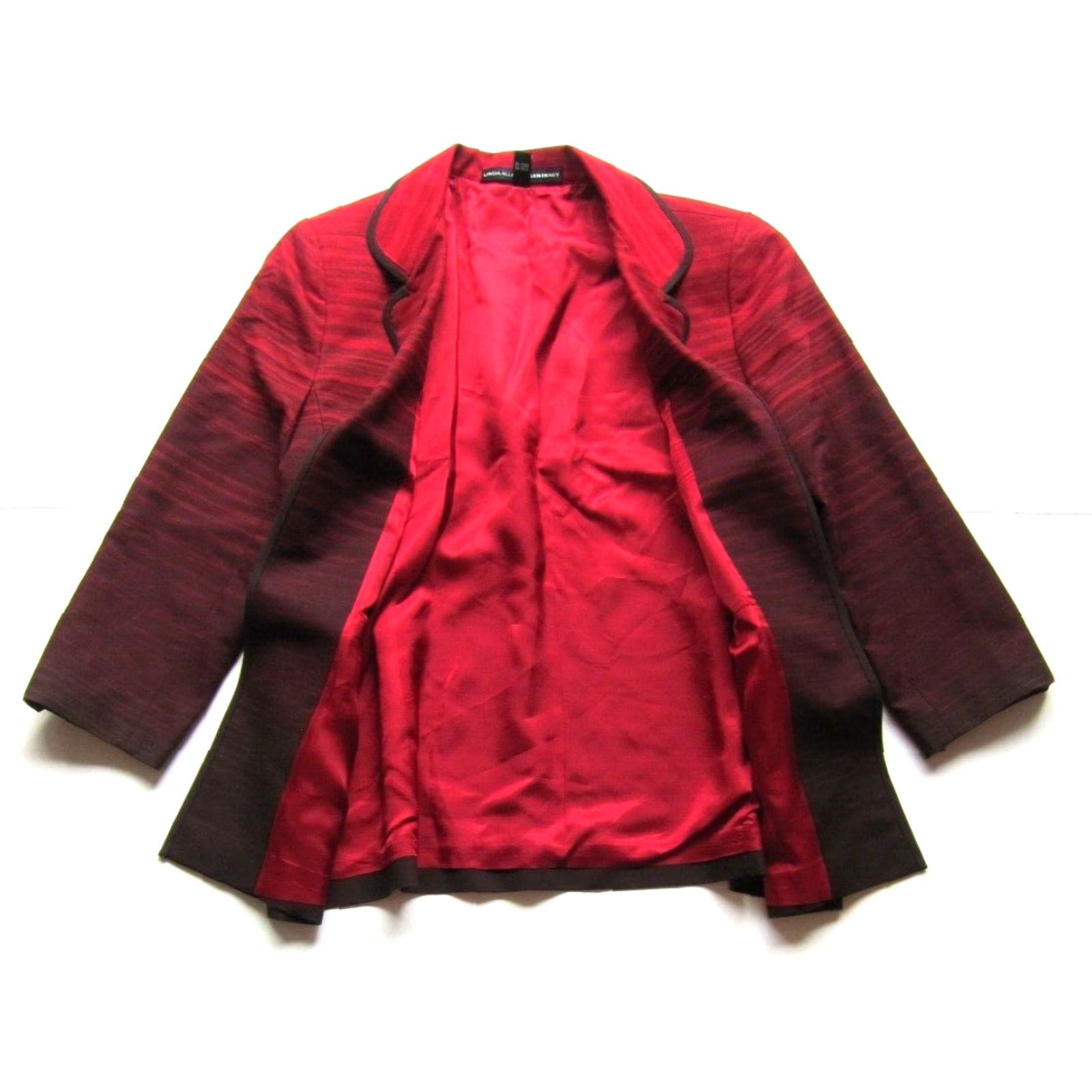 Ellen Tracy Linda Allard Ellen Tracy Blazer Women 8 Red Ombre Pocket Blazer Jacket Woodruff Retro Blazer Womens Size M / US 6-8 / IT 42-44 - 5 Thumbnail
