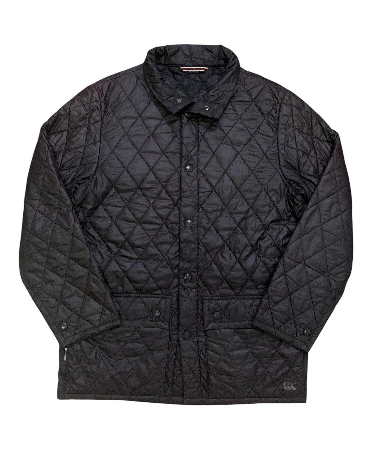 Vtg Canterbury Quilted Black Jacket