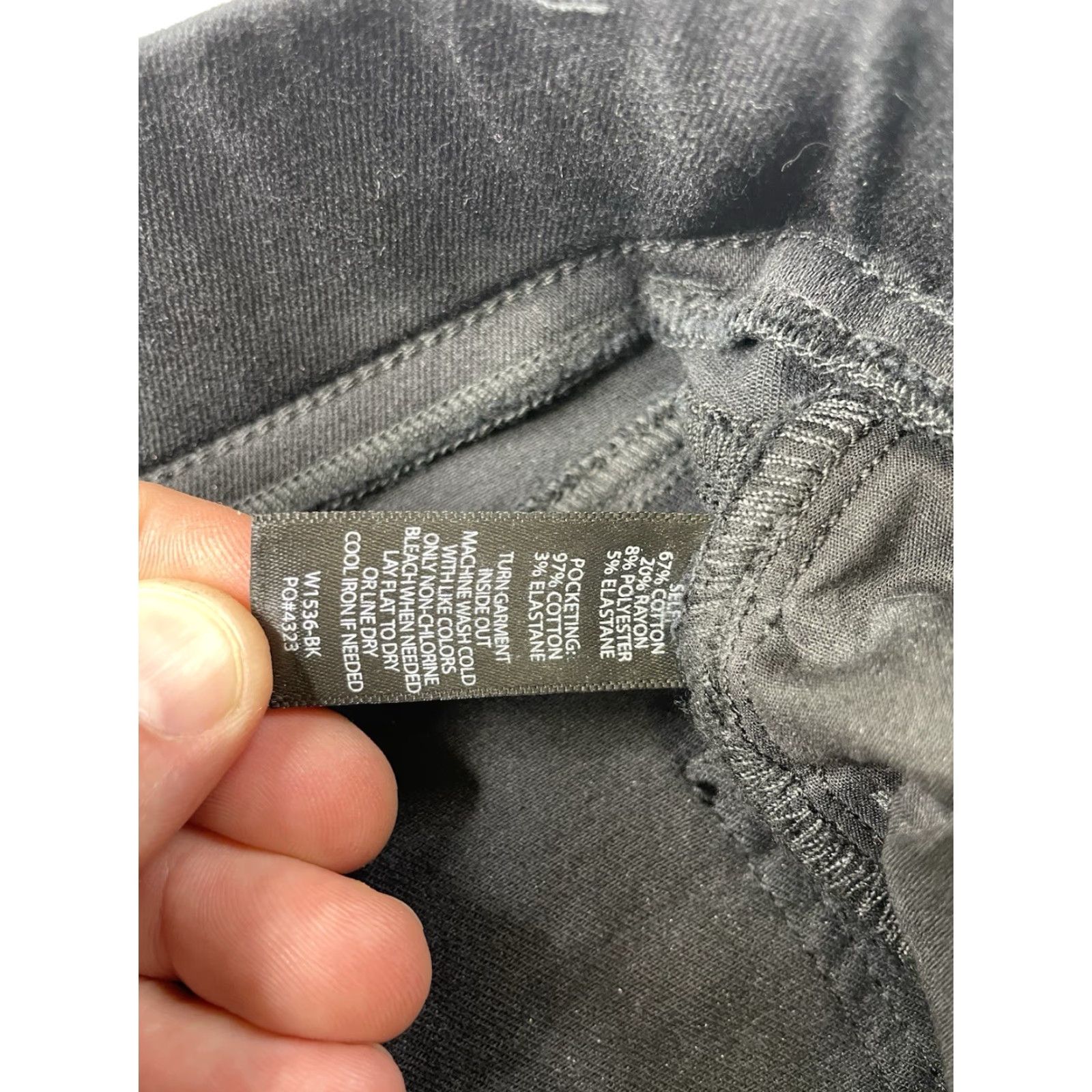Denime Betabrand Jeans Women Petite Black Skinny Slim Denim Pull On W1536 Size 32" / US 10 / IT 46 - 6 Thumbnail