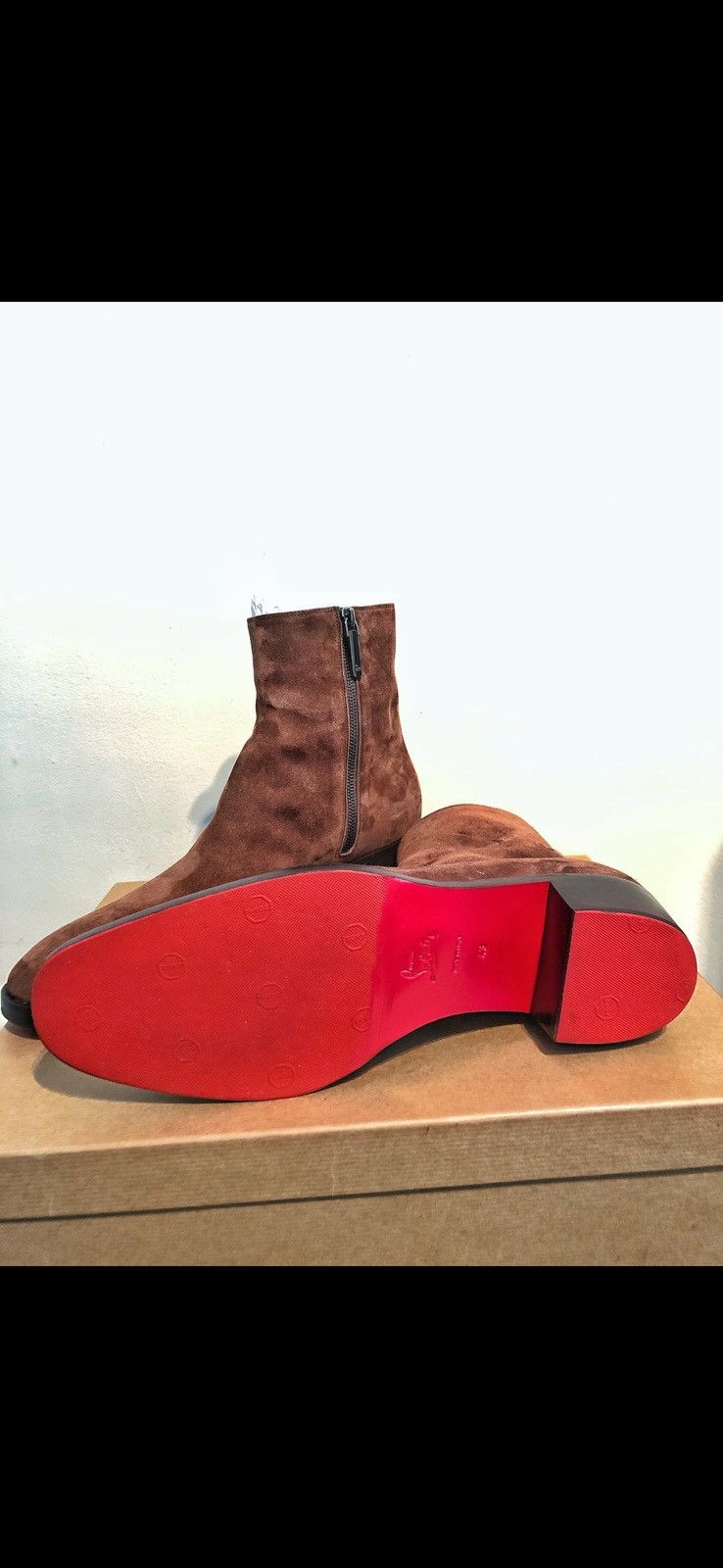 Christian Louboutin Christian Louboutin Brown Hustington Men's Suede Boot Size US 10.5 / EU 43-44 - 8 Thumbnail