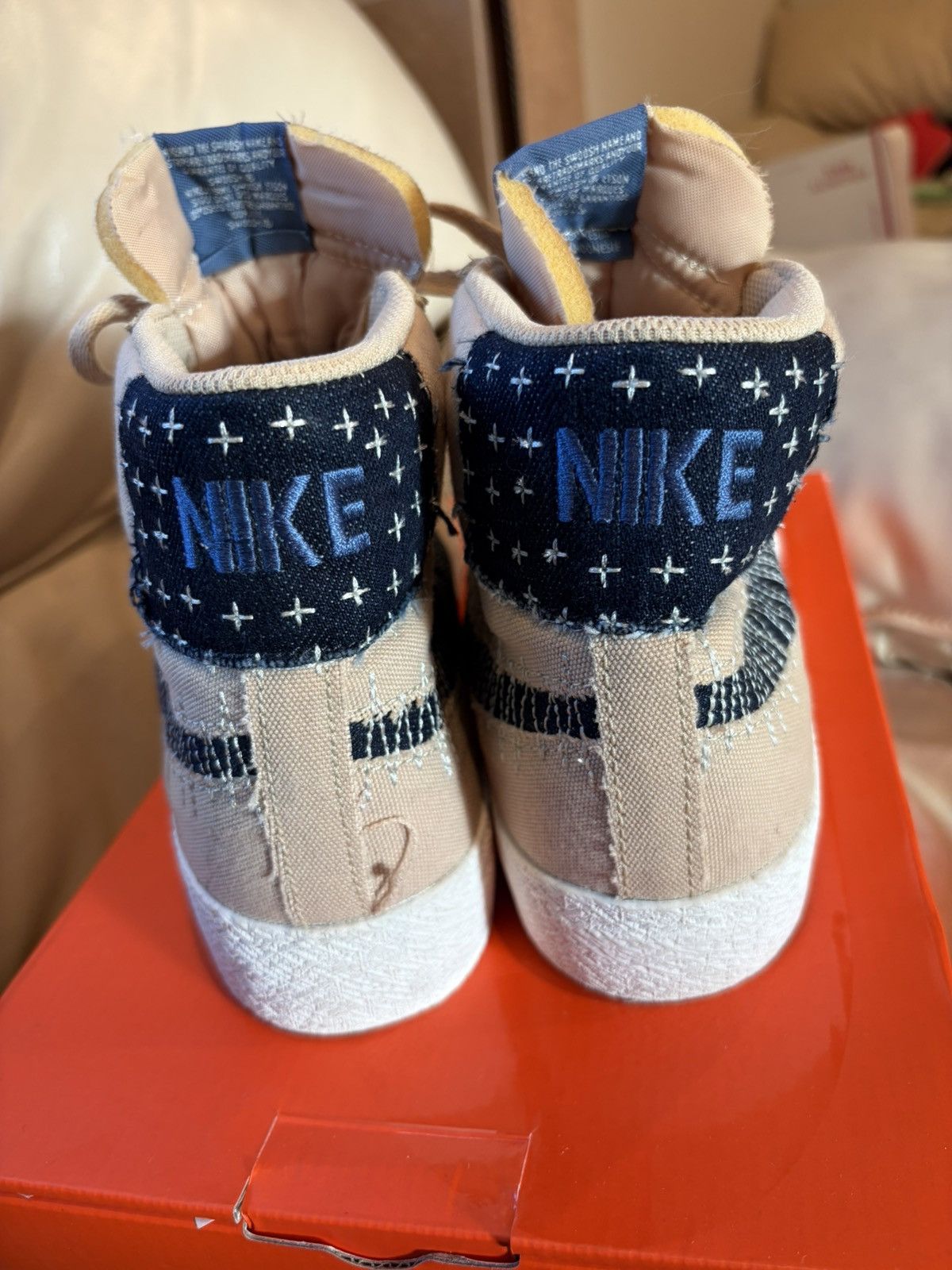 Nike Nike Blazer high "Sashiko Sesame" Size US 9 / EU 42 - 3 Thumbnail
