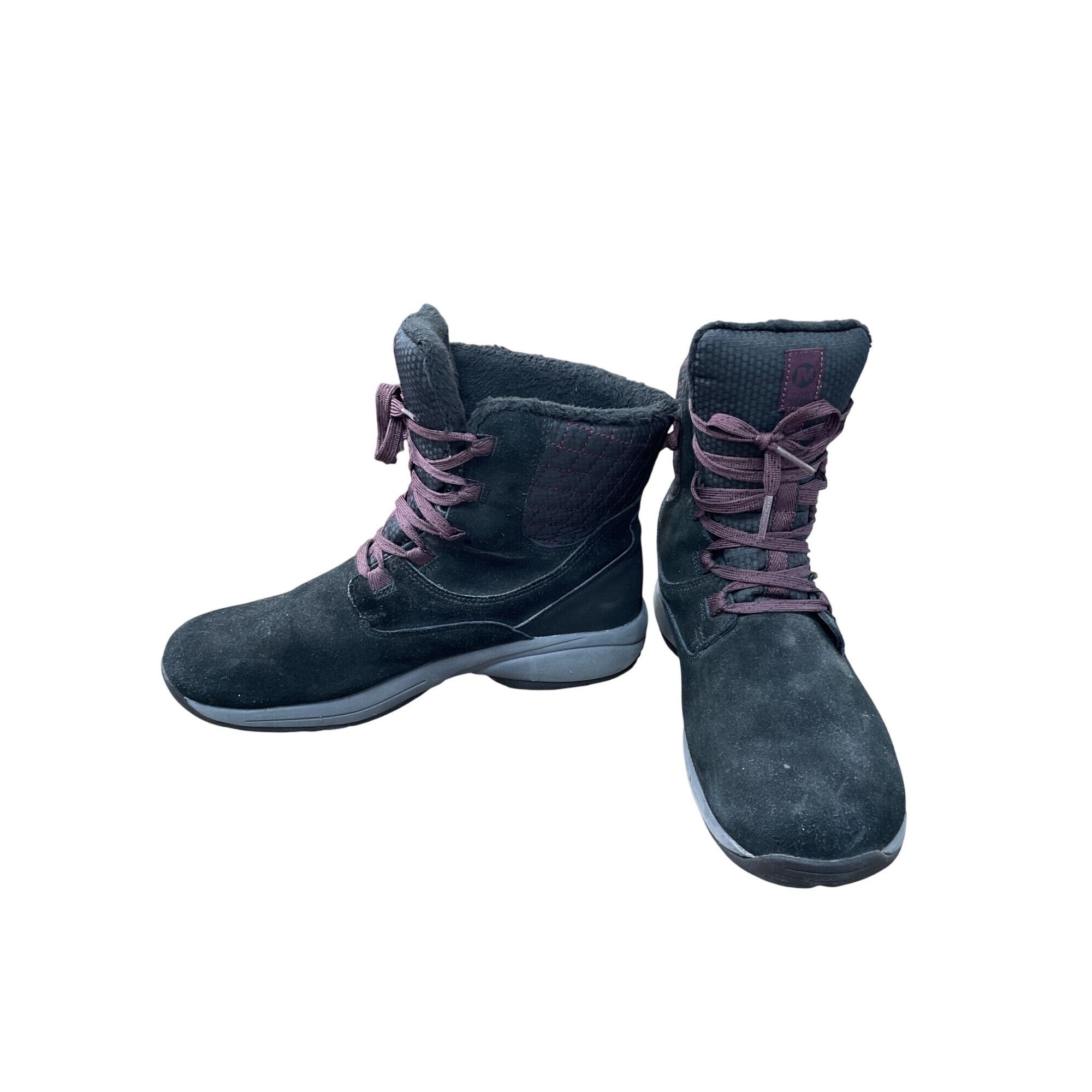 Merrell Merrell Black Womens Waterproof Insulated Suede Ankle Boots Size US 10 / IT 40 - 2 Thumbnail