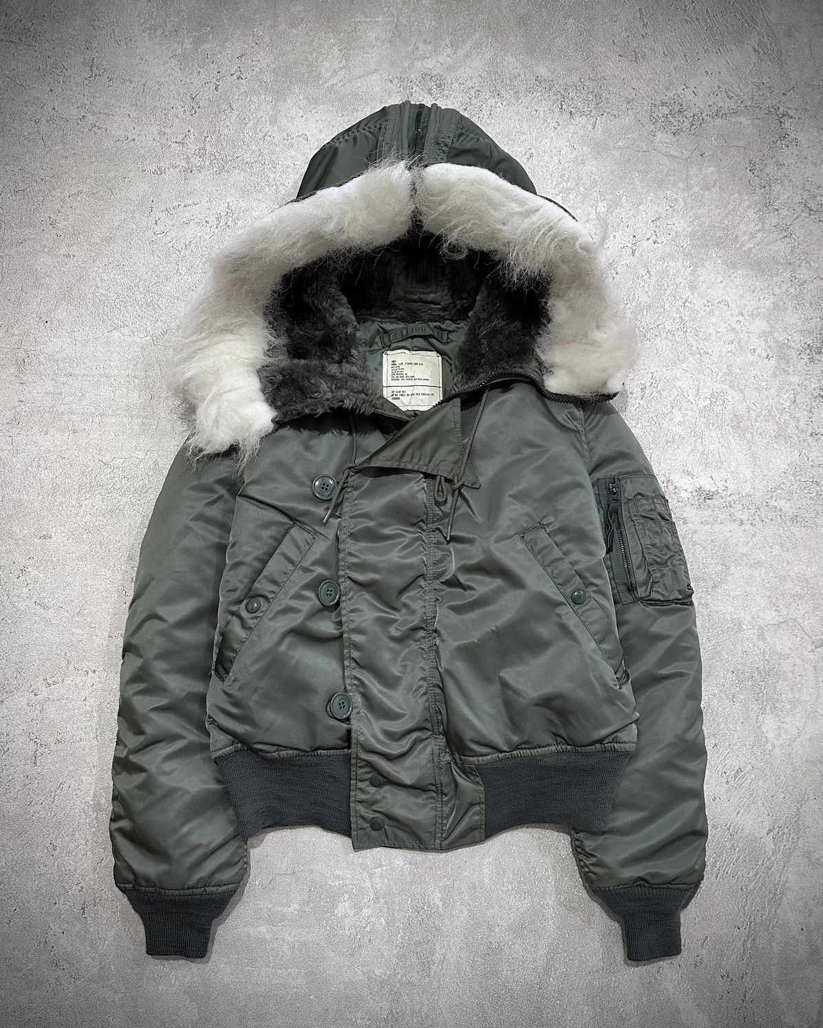 Alpha Industries Vintage Alpha Industries N2b Attached Hood Jacket Size US S / EU 44-46 / 1 - 1 Thumbnail