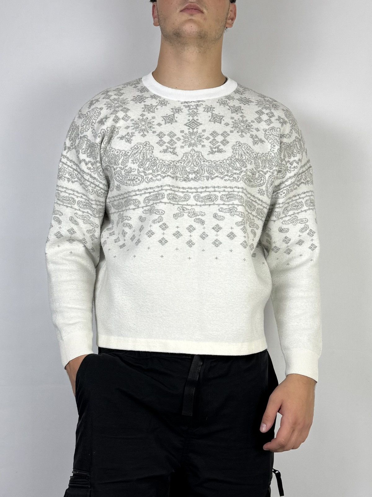 Takeo Kikuchi Takeo Kikuchi Paisley Bandana wool oversize sweater pullover Size US S / EU 44-46 / 1 - 2 Thumbnail