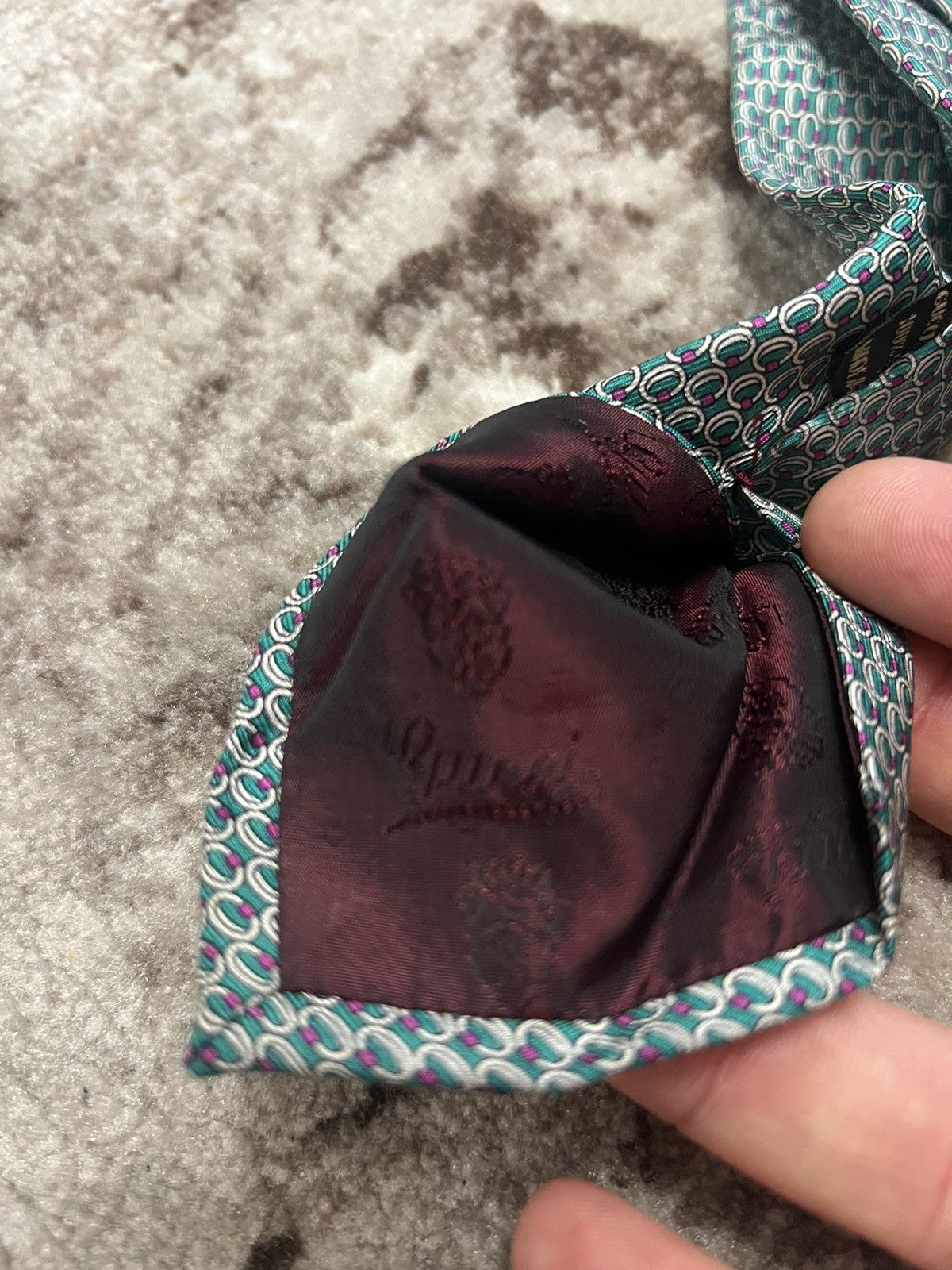 Gucci Vintage Gucci Silk monogram tie Size ONE SIZE - 5 Thumbnail