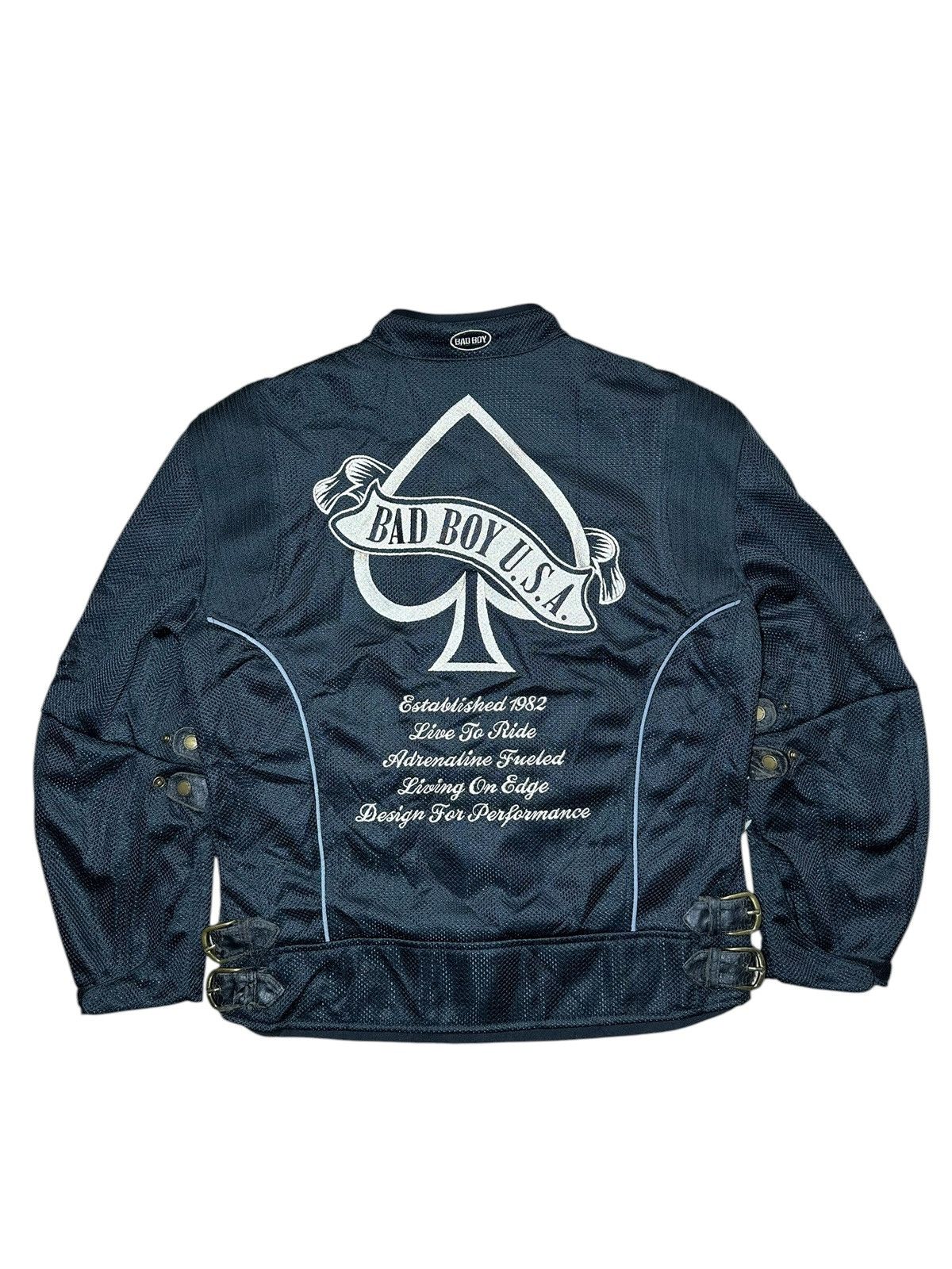 Vintage Bad Boy California black mesh motorcycle riding jacket Size US L / EU 52-54 / 3 - 3 Thumbnail