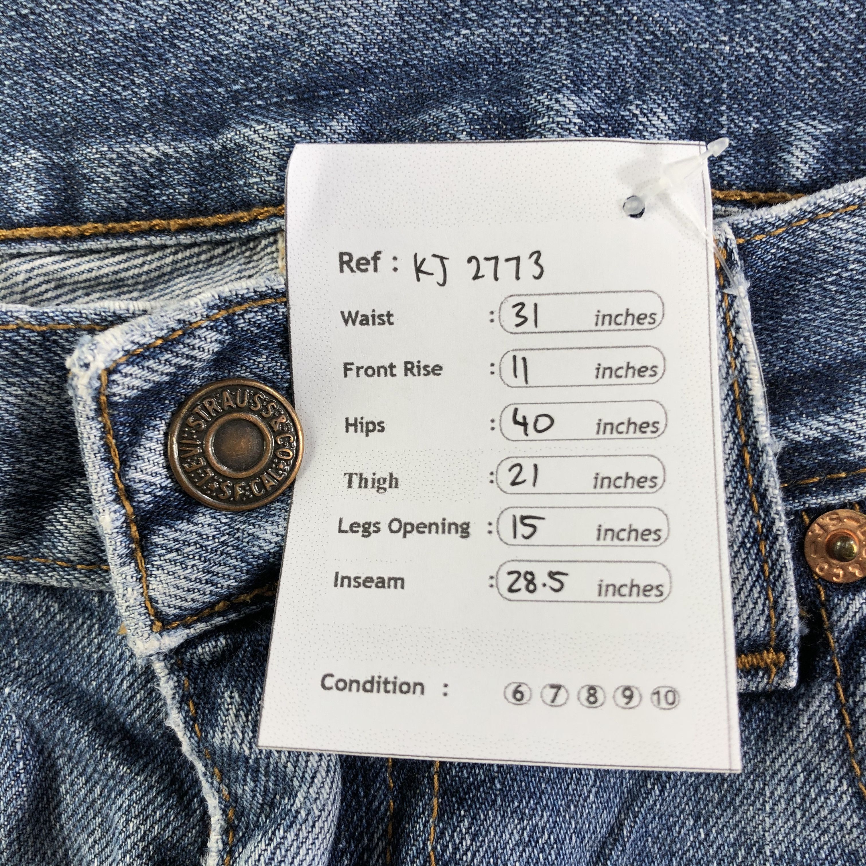 Levi's Vintage Levis 503 Jeans Distressed Denim KJ2773 Size US 31 - 10 Thumbnail