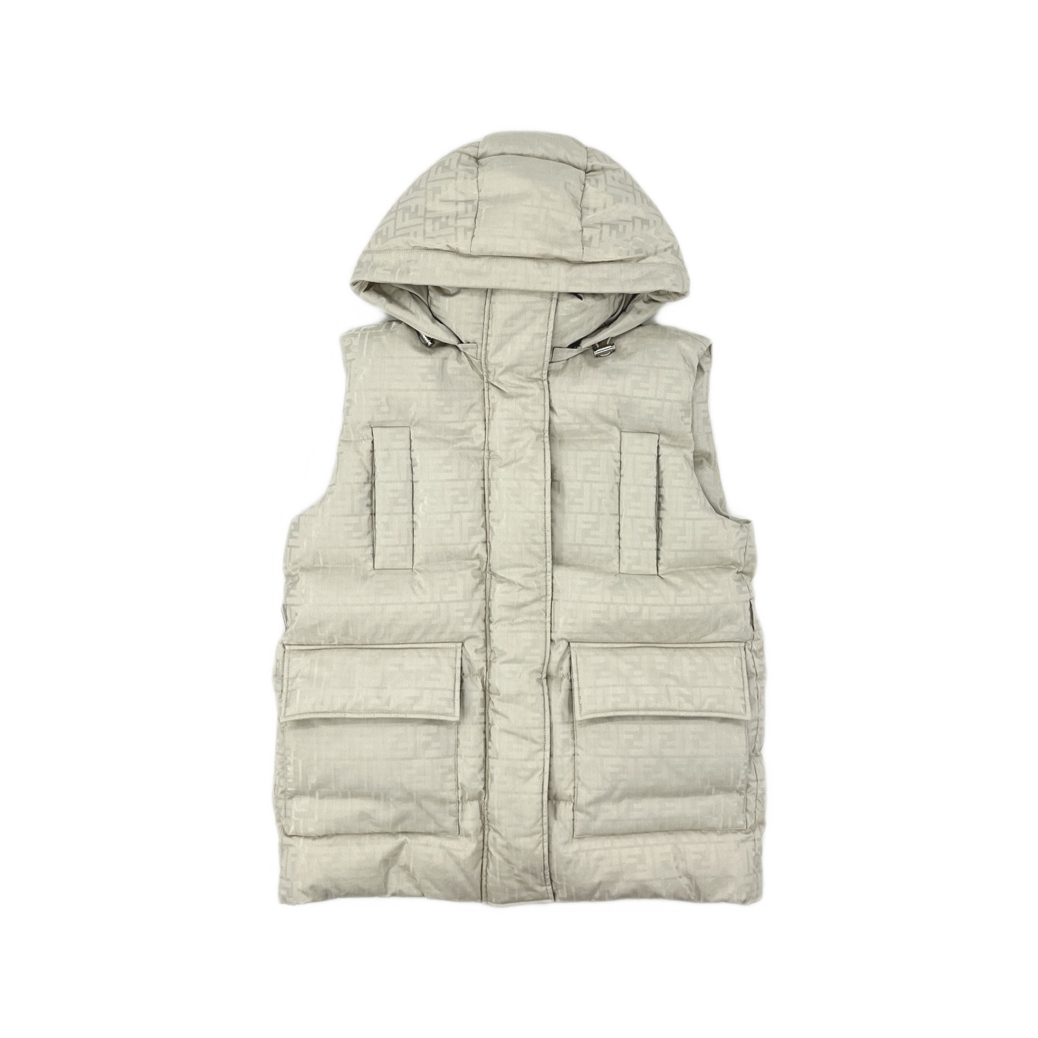 Fendi Fendi FF Logo Hooded Puffer Vest Size S Size S / US 4 / IT 40 - 1 Thumbnail