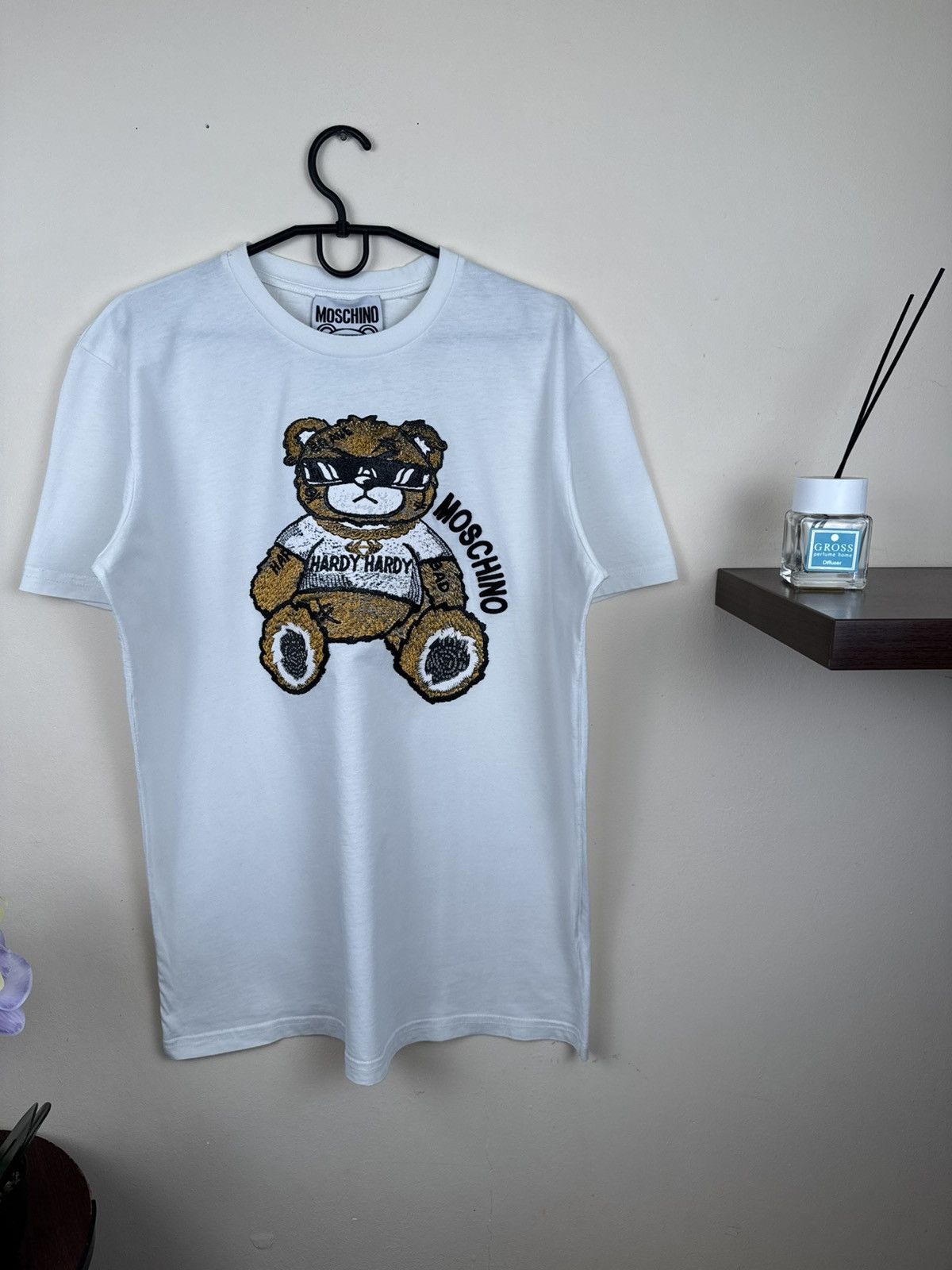 Moschino Moschino T shirt Teddy Bear Hardy White Mens Luxury Hype Size US XXL / EU 58 / 5 - 6 Thumbnail