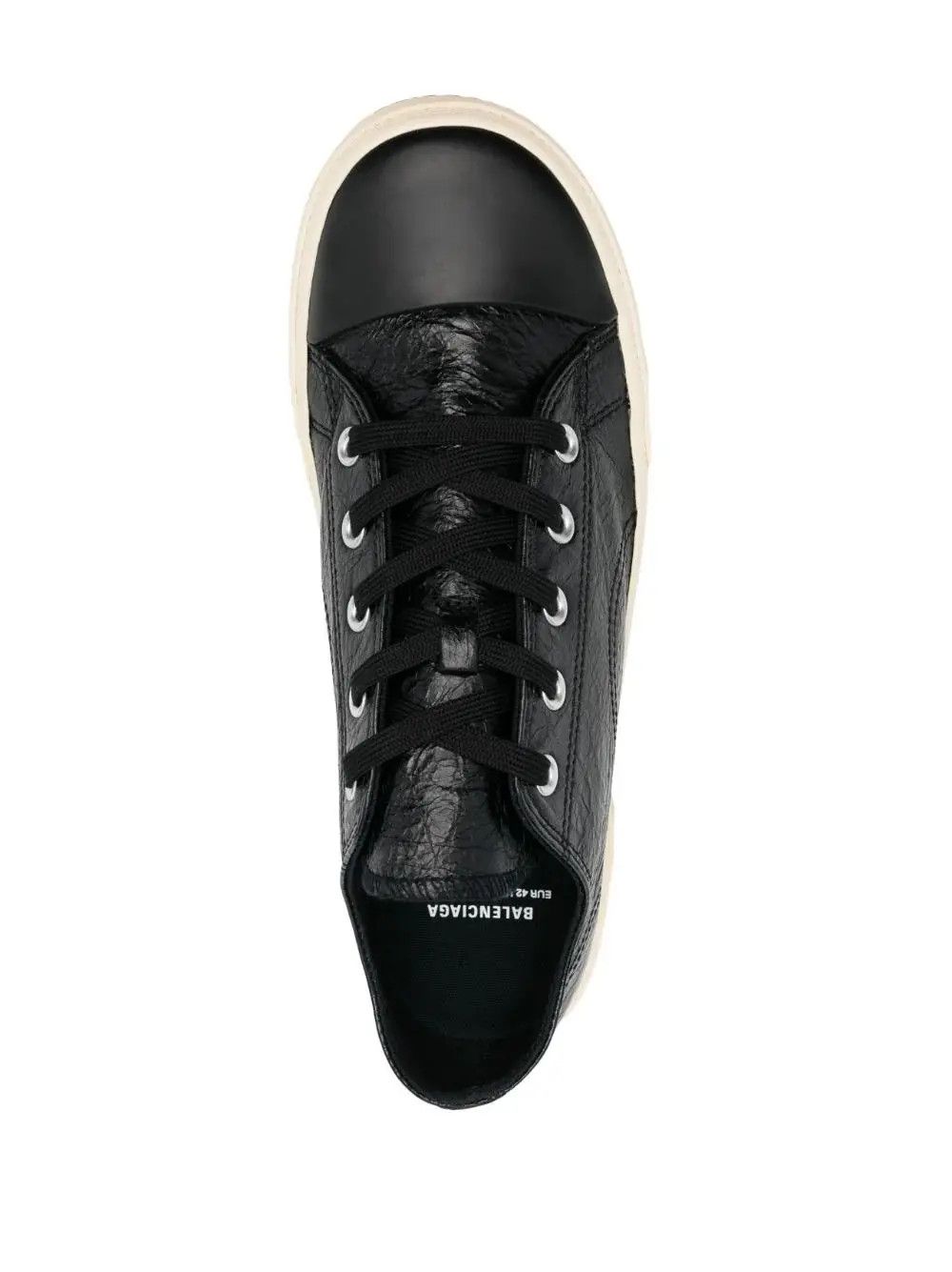 Balenciaga o1srvl11e0325 Paris Low Top Sneakers in Black Size US 5 / IT 35 - 3 Thumbnail