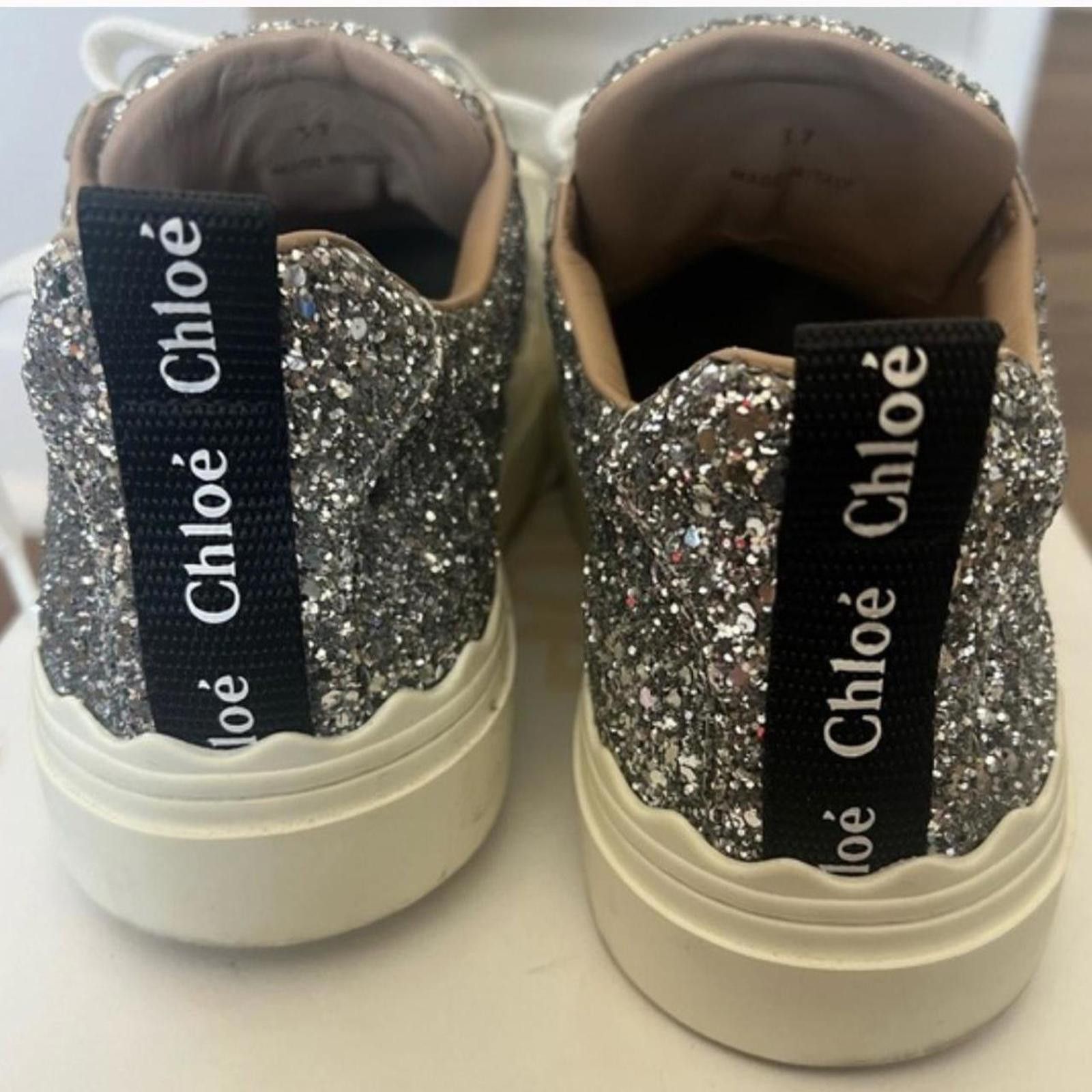 chloma Brand new! Authentic Chloé glitter sneakers Size US 7 / IT 37 - 5 Thumbnail