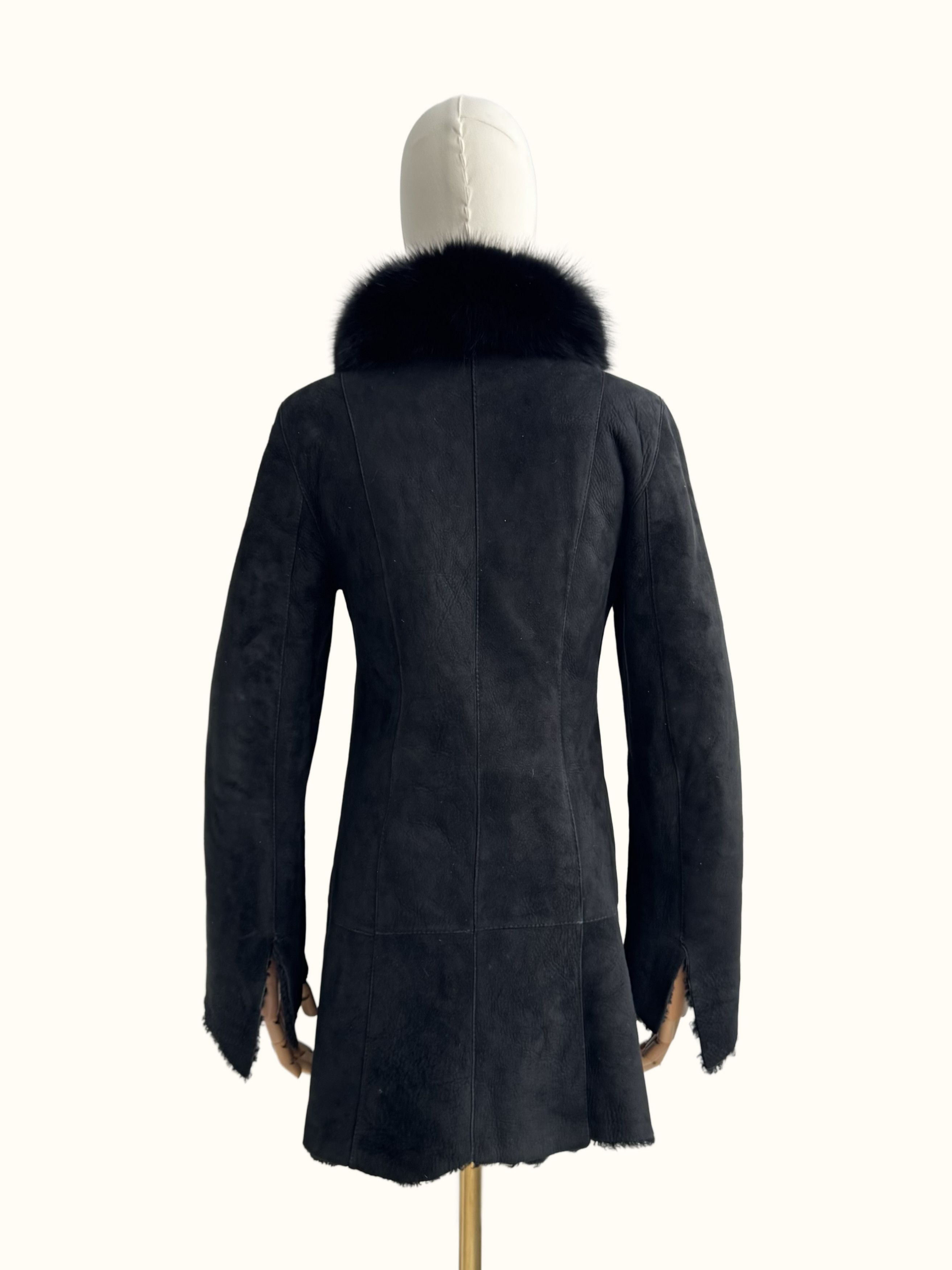 Vintage Vintage Real Sheepskin Coat (B550)E2D15 Size XS / US 0-2 / IT 36-38 - 4 Thumbnail