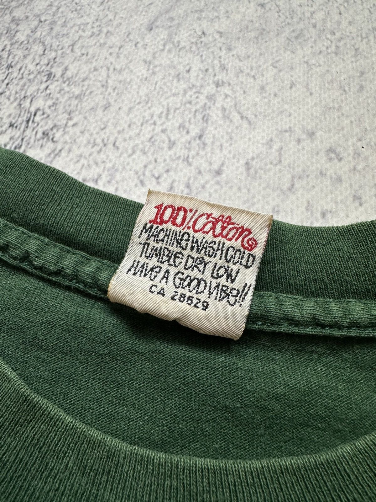 Stussy Vintage 1993-96 STUSSY Big Logo Green T-Shirt Made in USA Size US L / EU 52-54 / 3 - 8 Thumbnail