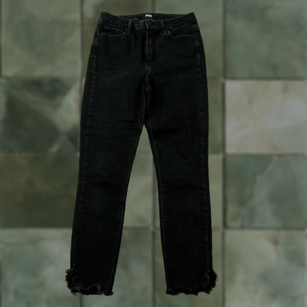 Paige Paige Womens Jeans 28 Black Denim Skinny Margot Crop Size 26" / US 2 / IT 38 - 1 Thumbnail