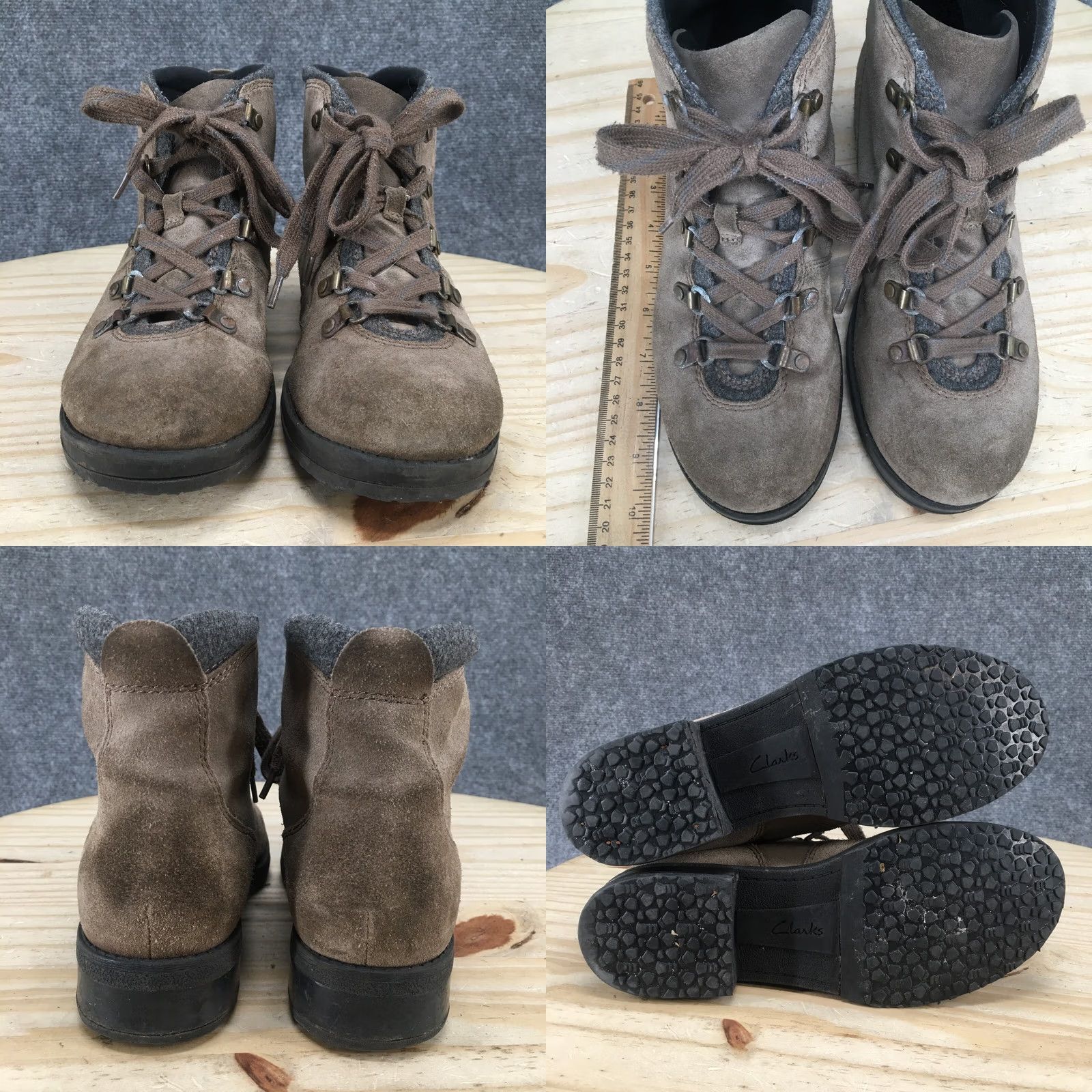 Clarks Clarks Womens 8 M Brown Suede Lace Up Casual Block Ankle Bootie Faralyn Boot Size US 8 / IT 38 - 8 Thumbnail