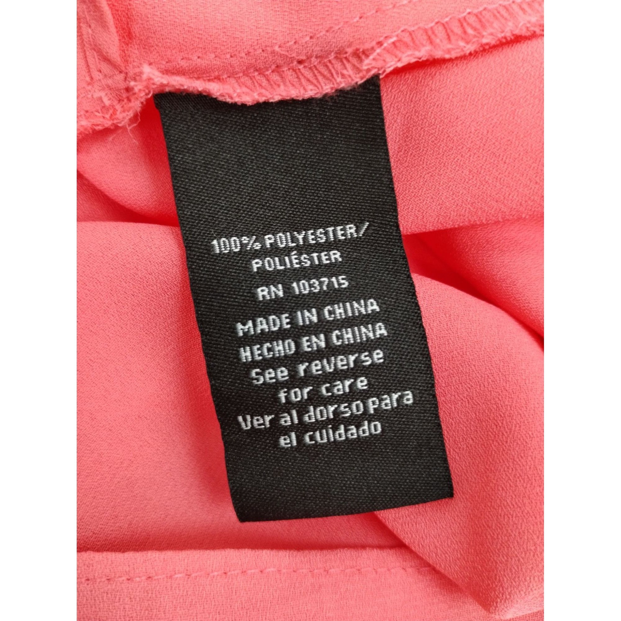 Other Zac and Rachel Womens 2X Pink V-Neck Rolled Sleeve Blouse wi Size 3XL / US 20-22 - 6 Thumbnail