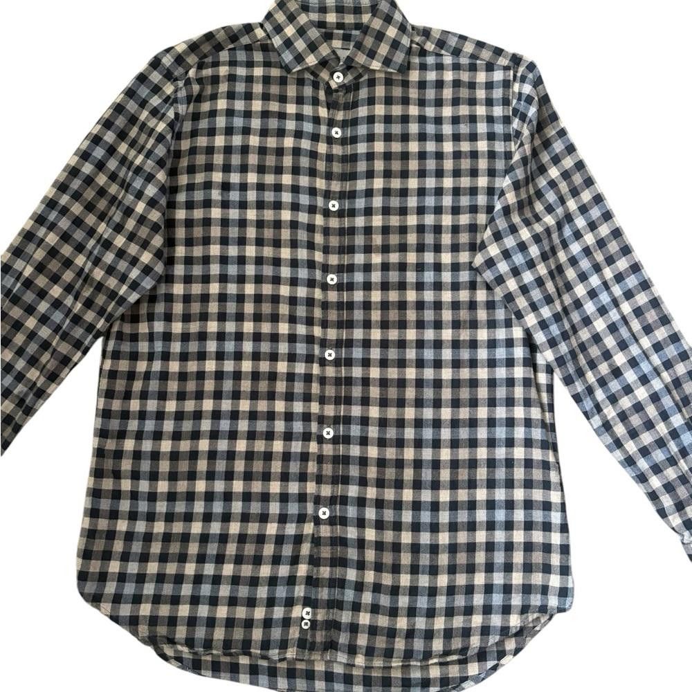 Canali Canali Made in Italy Cotton Checkered Shirt Size M Size US M / EU 48-50 / 2 - 4 Thumbnail