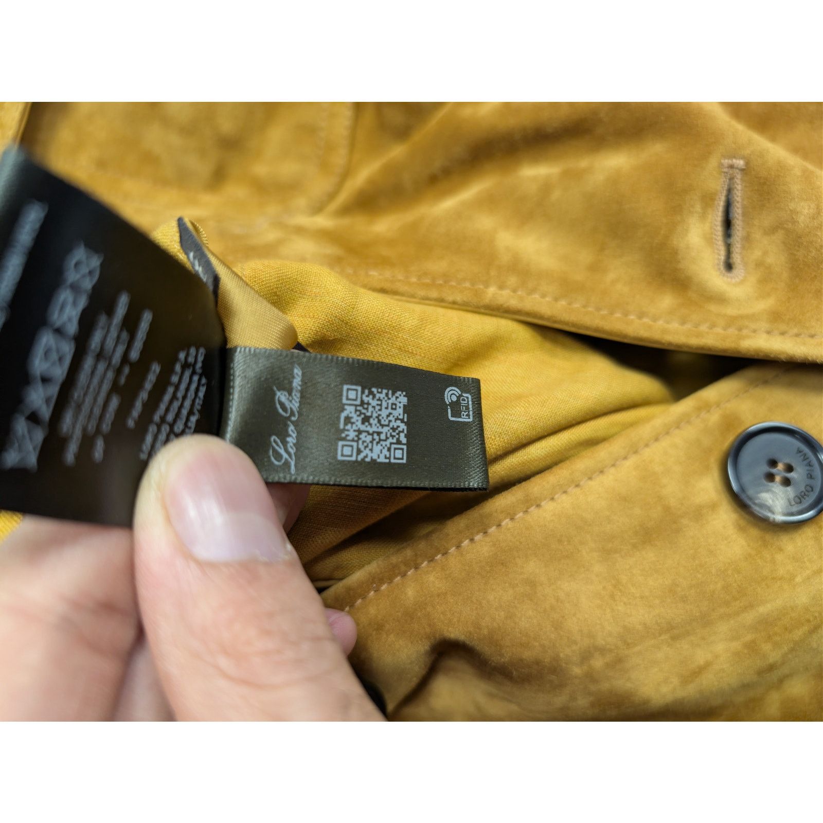 Loro Piana o1rshd1 Suede Jacket Suede Button Jacket in Cognac Size US M / EU 48-50 / 2 - 18 Thumbnail