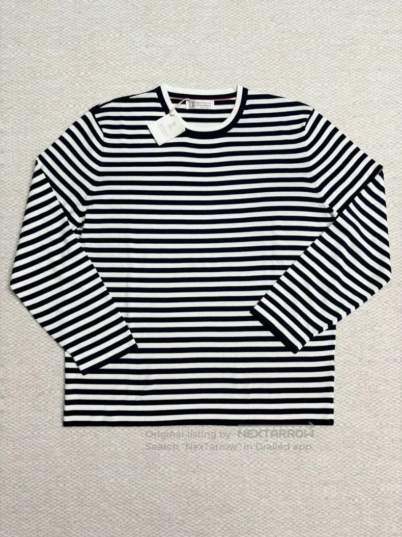 Brunello Cucinelli Brunello Cucinelli Striped Knit Top. Size US L / EU 52-54 / 3 - 1 Thumbnail