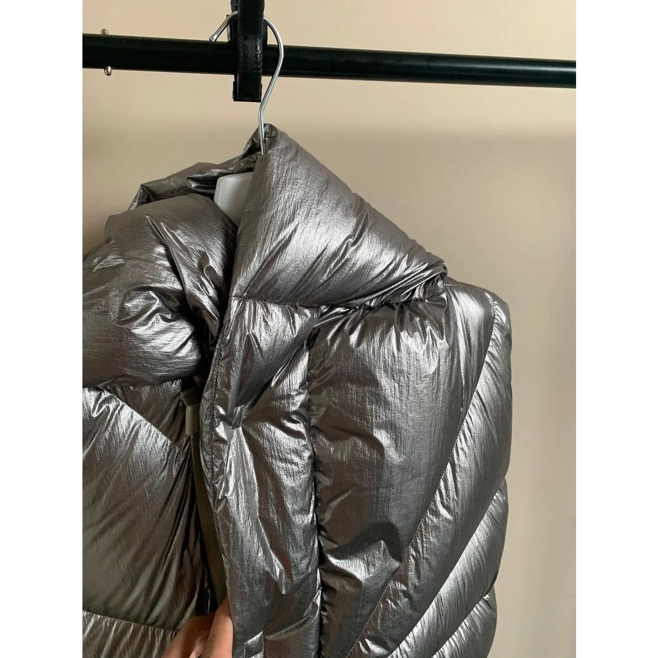 Moncler × Rick Owens o1rshd1 FW20 Porterville Goose Down Parka in Silver Size US XS / EU 42 / 0 - 6 Thumbnail