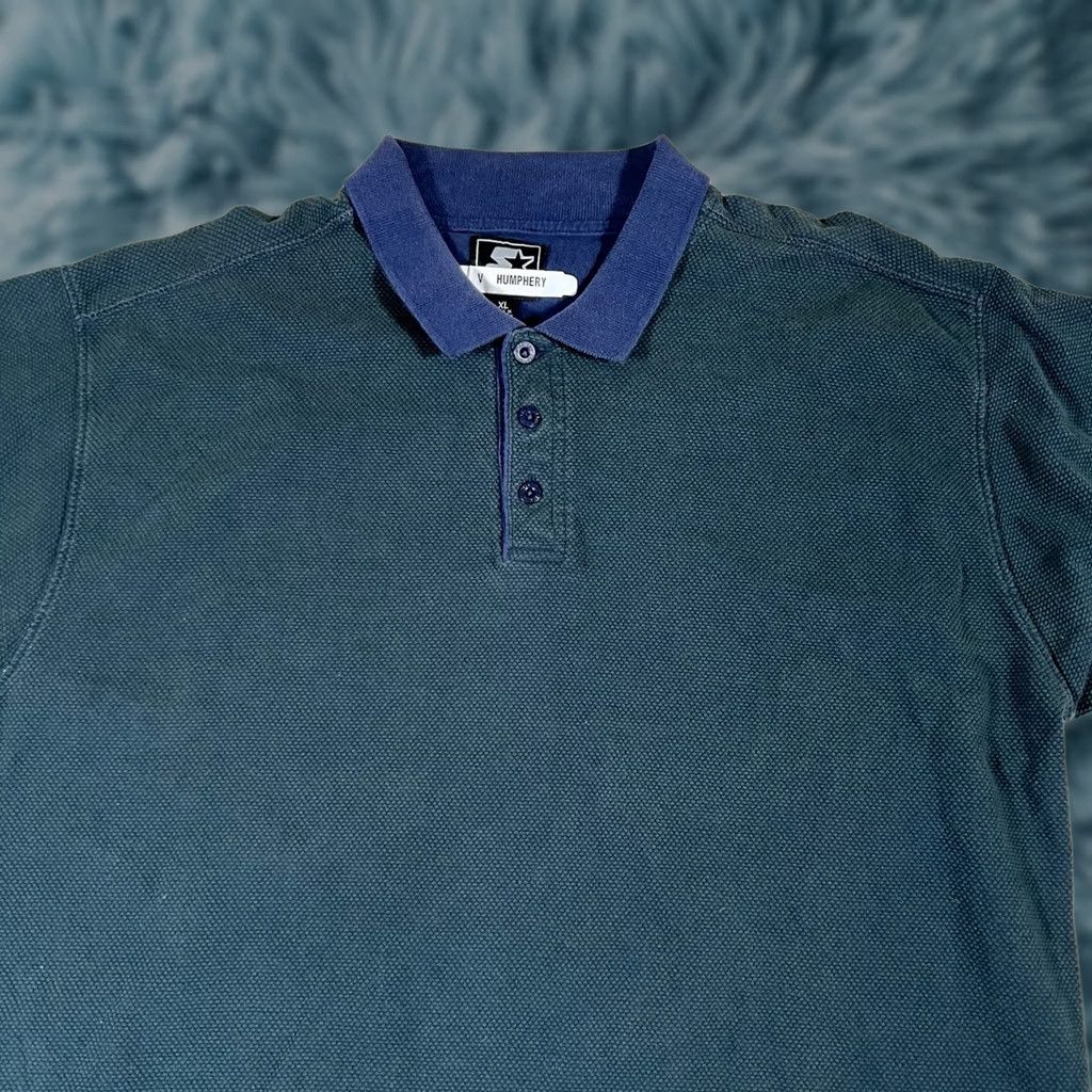 Vintage VINTAGE Mens Starter Polo Shirt XL Green Blue Polo Regular Mens XL Green Blue Size US XL / EU 56 / 4 - 1 Thumbnail