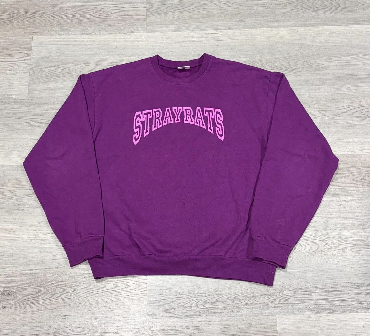 Stray Rats Stray Rats Purple Arch Logo Crew Neck Sweatshirt Size US L / EU 52-54 / 3 - 1 Thumbnail