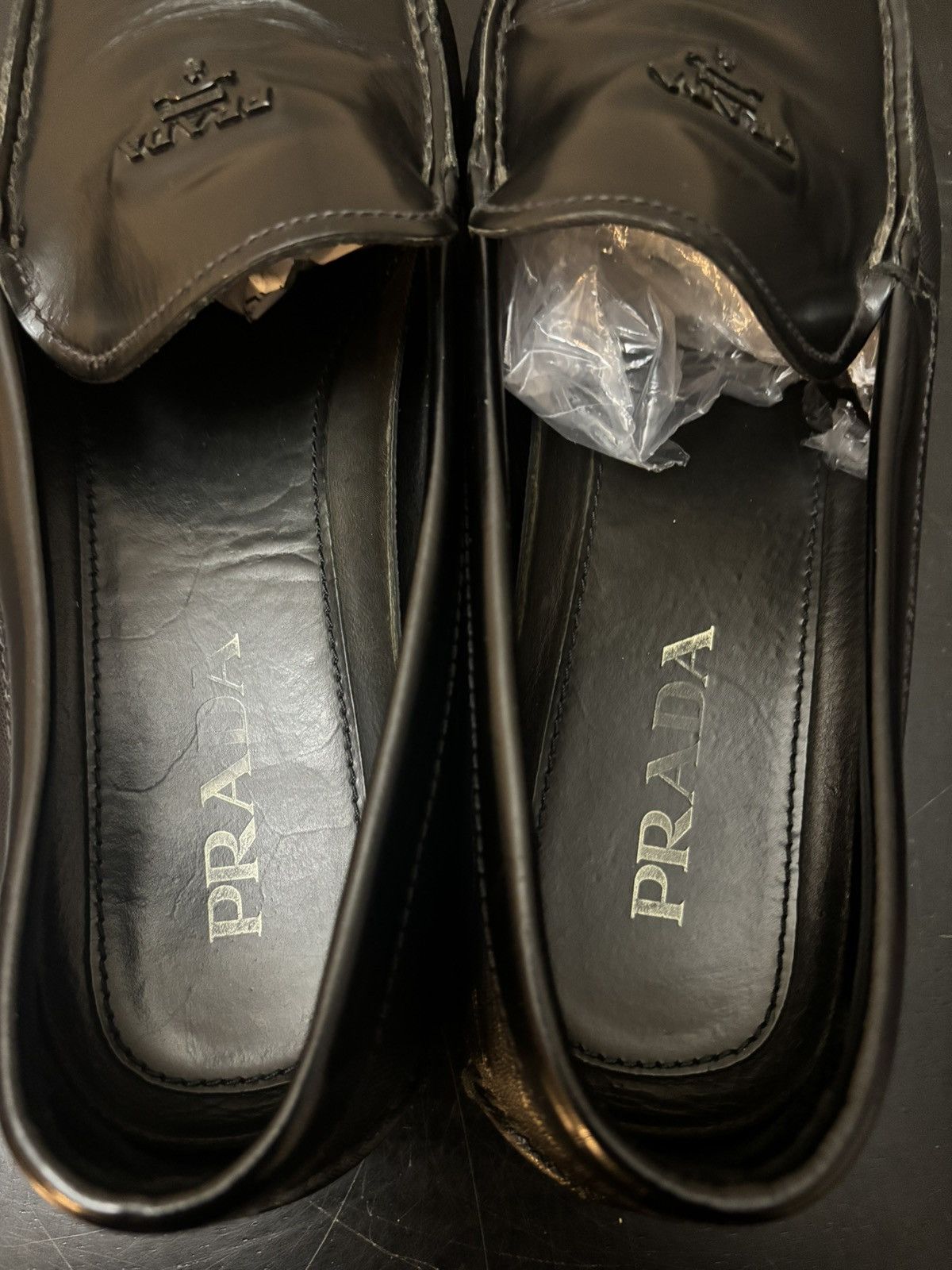 Prada Prada Saffiano Patent Leather Driving Loafer Black Size US 9 / EU 42 - 8 Thumbnail