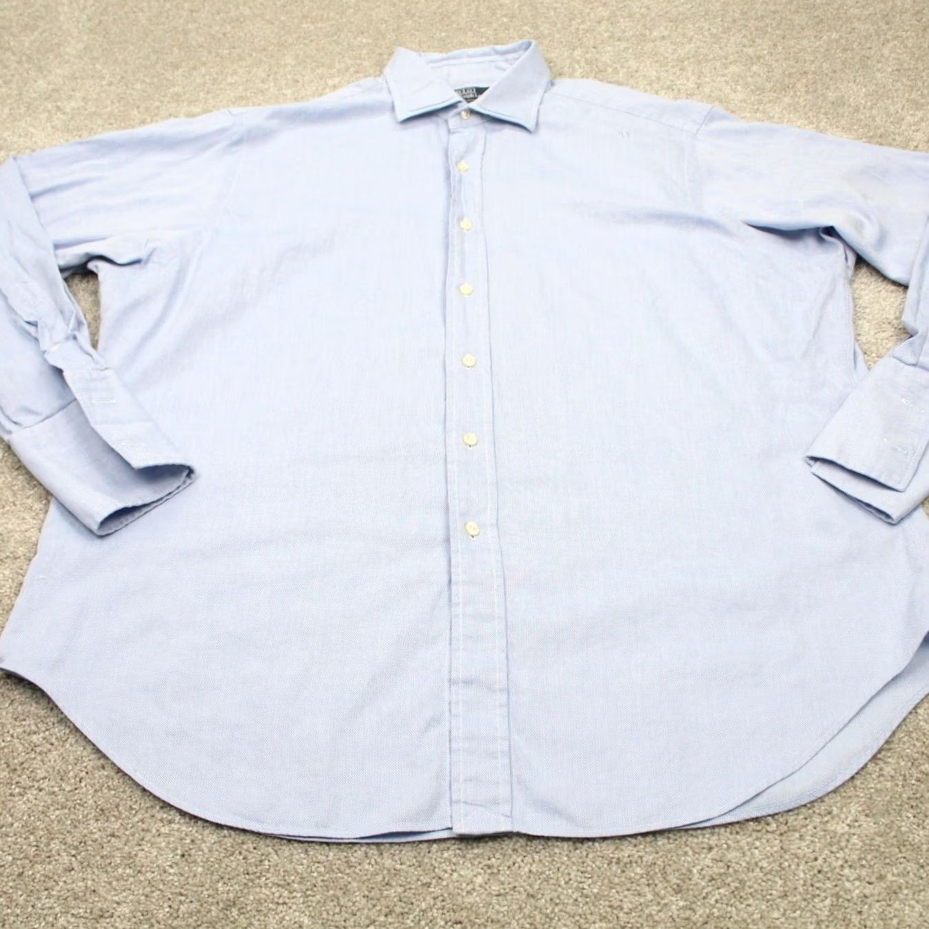 Polo Ralph Lauren Polo Ralph Lauren Mens Button Long Sleeve Shirt Blue Cotton 17 1/2 35 Size US XXL / EU 58 / 5 - 2 Thumbnail