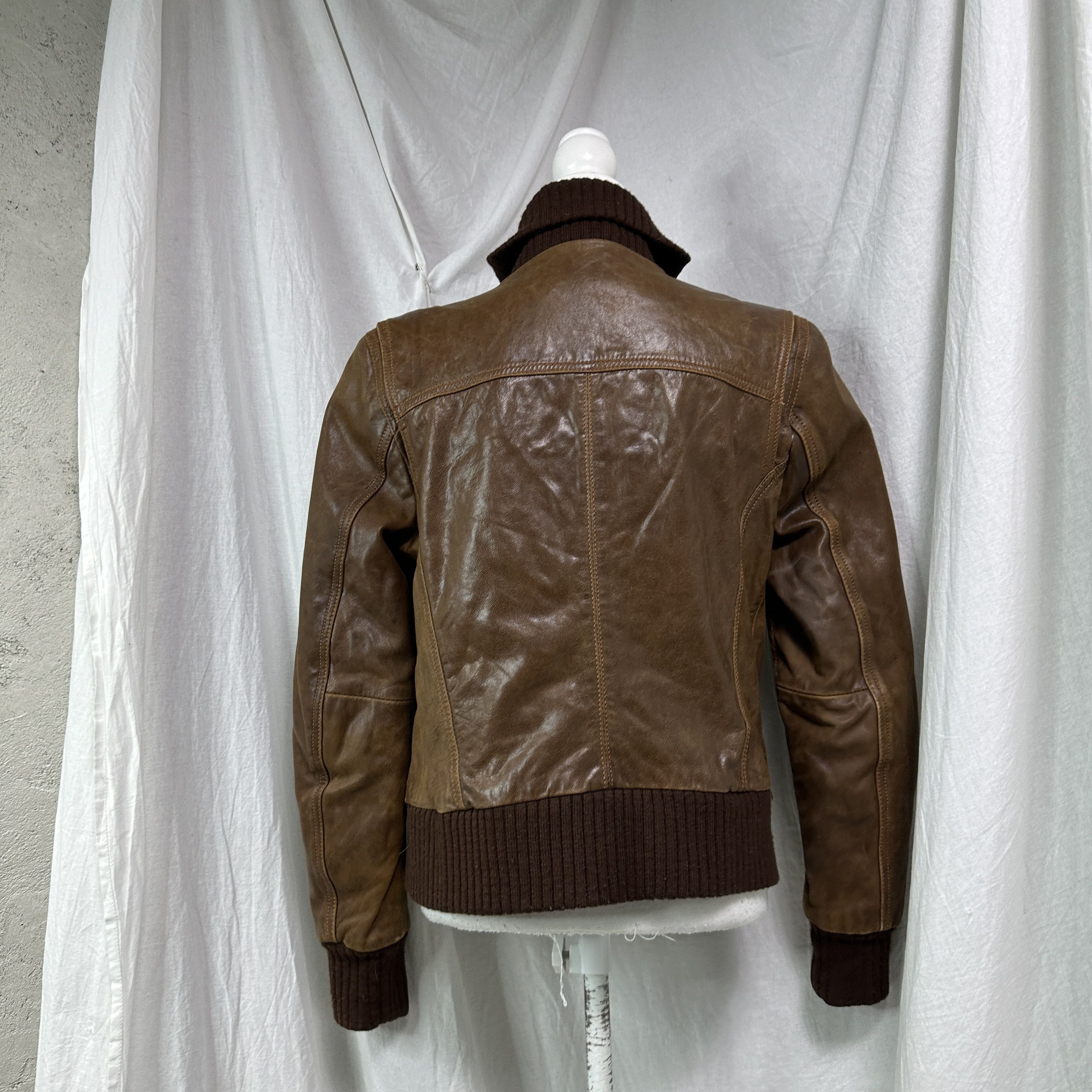 Vintage Vintage Leather Biker Moto Oversize Dark Jacket 00s Size US L / EU 52-54 / 3 - 7 Thumbnail