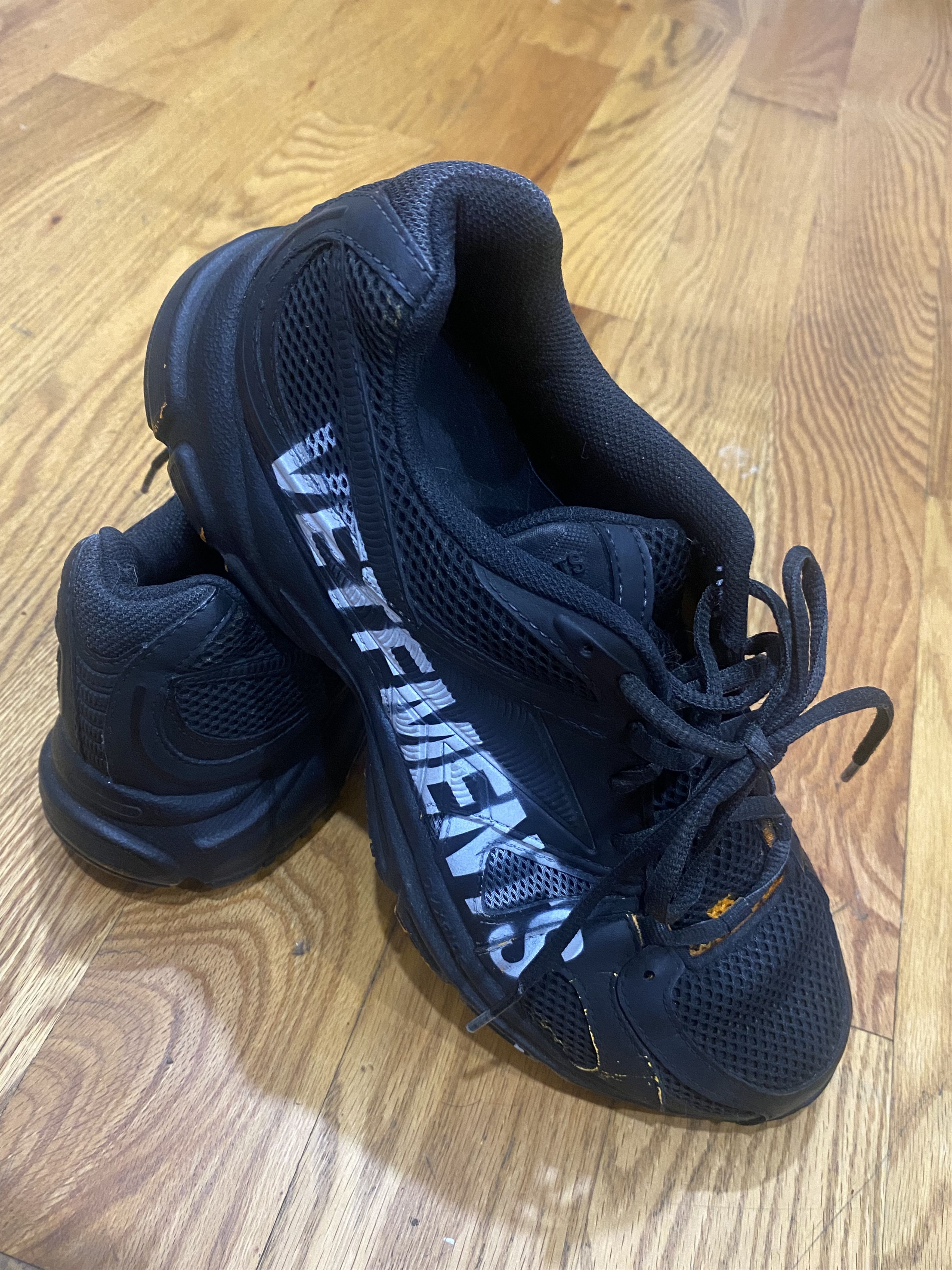 Vetements Vetements ‘Artisanal’ Black Scratch-Off Reebok Spike Runner Size US 8.5 / EU 41-42 - 1 Thumbnail