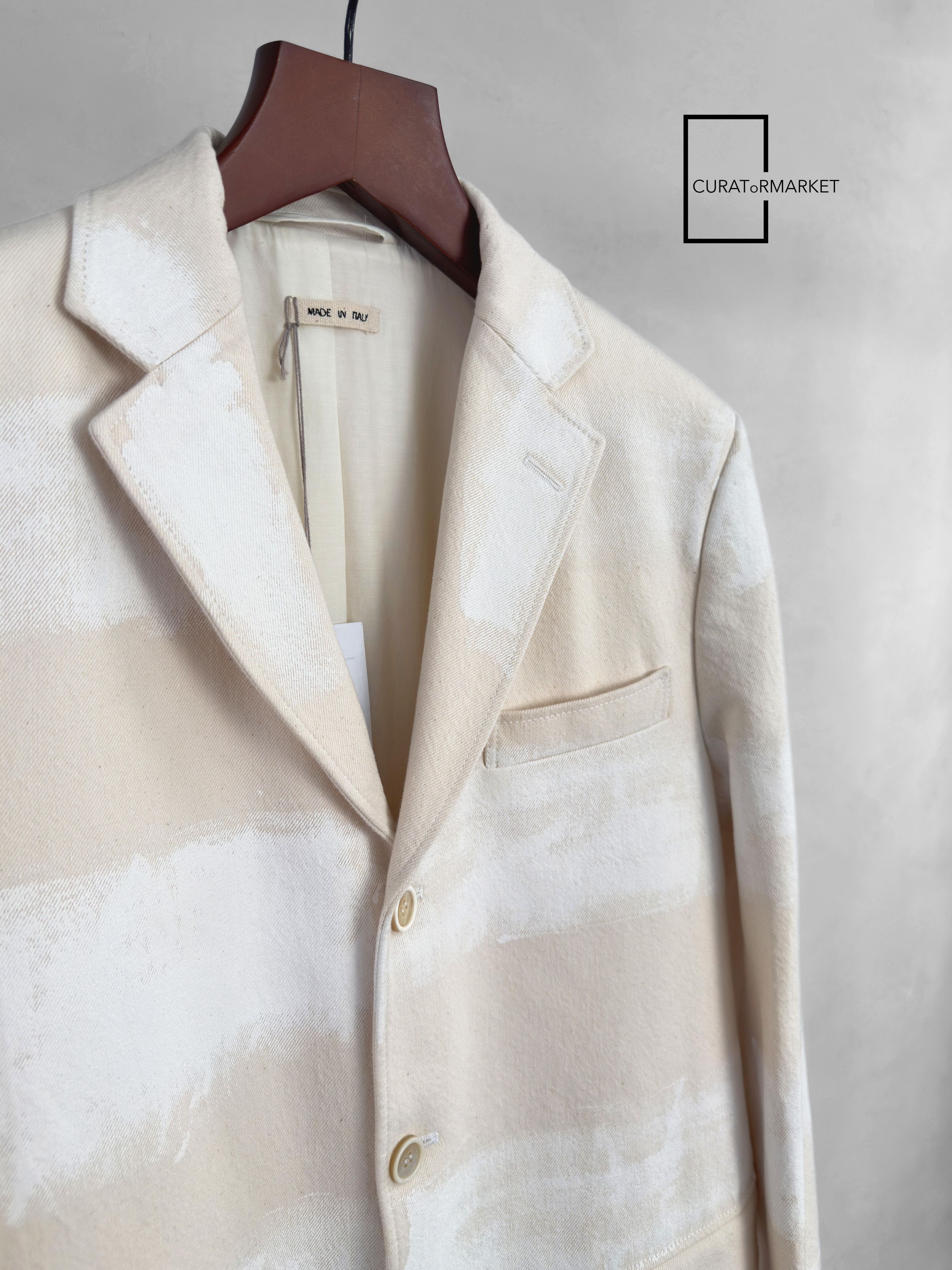 Marni EU48 Painted Stripes Brushed Artistic Contrast Blazer SS21 Size US M / EU 48-50 / 2 - 3 Thumbnail