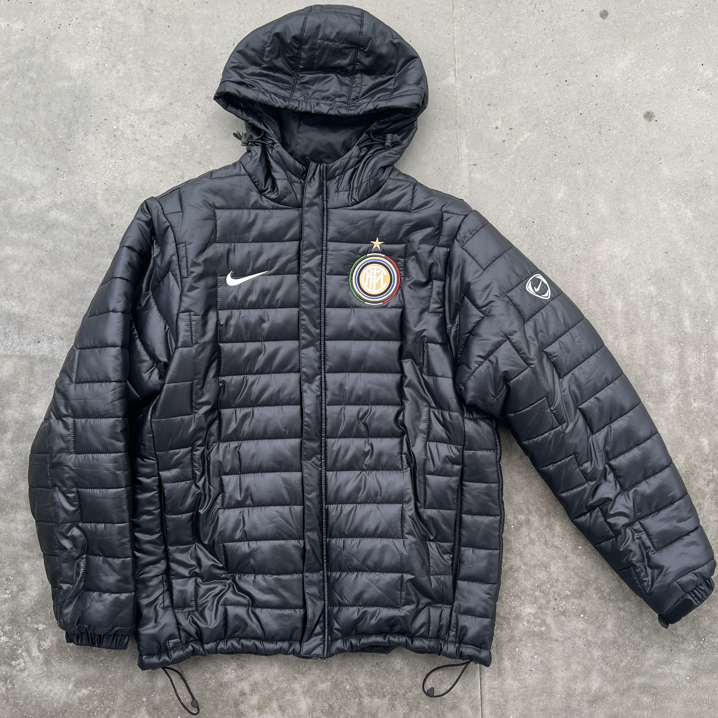 image of Art Of Football x Nike Inter Milan Milano Puffer Jacket L Football in Black, Men's (Size Large)