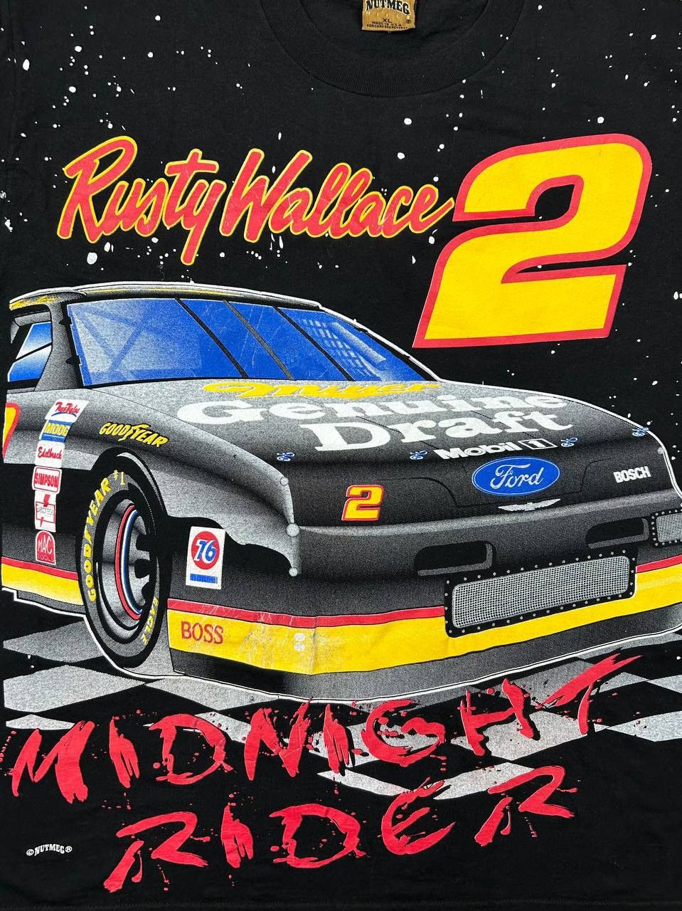 Nutmeg Vintage Nascar Nutmeg Rusty Wallace “Midnight Rider” Tees Size US XL / EU 56 / 4 - 3 Thumbnail