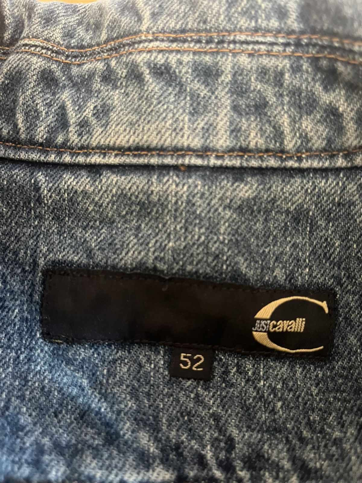 Roberto Cavalli Just Cavalli Denim/Jean Jacket Size US L / EU 52-54 / 3 - 12 Thumbnail