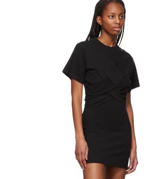 Alexander Wang Alexander Wang Ruched Cross Design Short Sleeve Dress K26WX Size S / US 4 / IT 40 - 7 Thumbnail