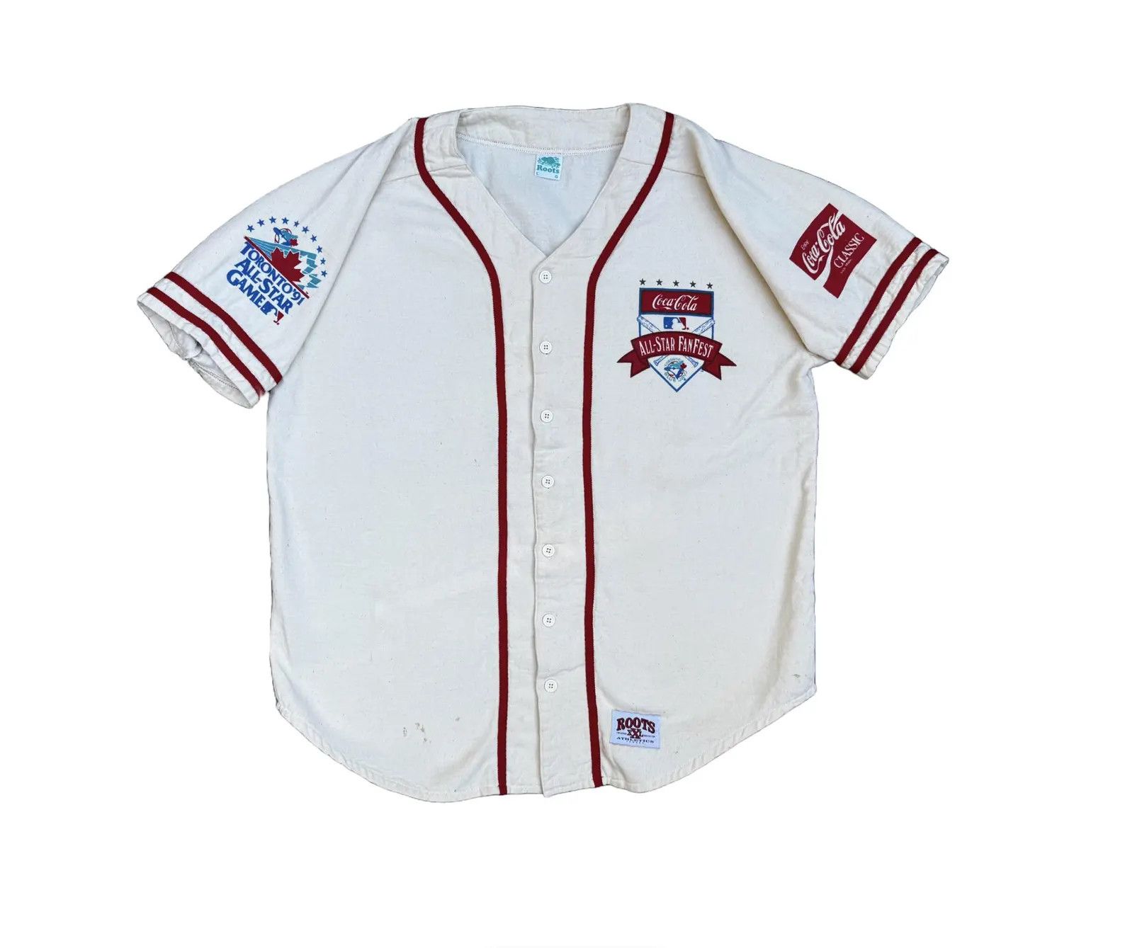 Roots Vintage 1991 Toronto Blue Jays 91 Fan Fest Baseball Shirt Size US L / EU 52-54 / 3 - 1 Thumbnail