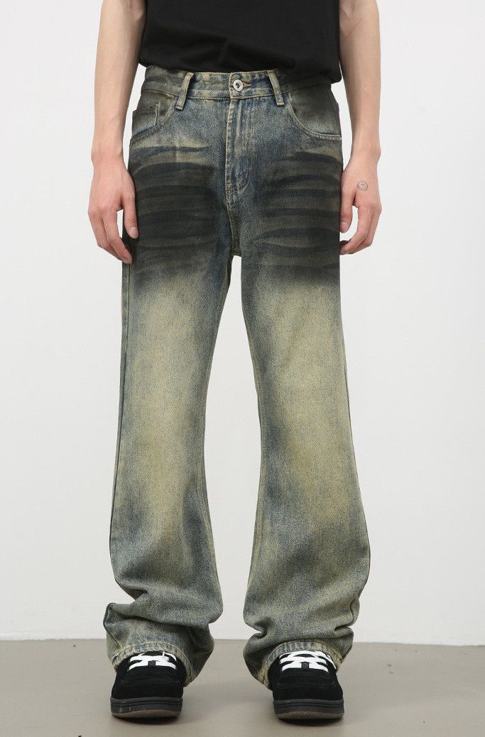 Japanese Brand × Jean Vintage washed distressed high street bootcut jeans Size US 32 / EU 48 - 2 Thumbnail
