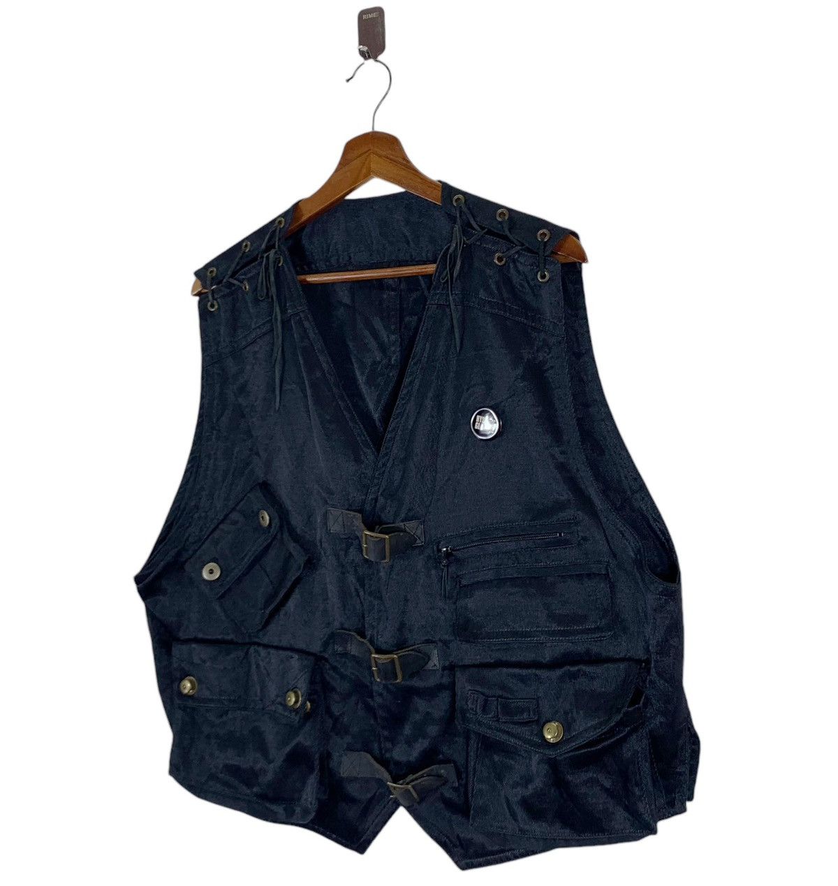 If Six Was Nine × Other ⚡️⚡️ VINTAGE DOMAN PUNK GOTHIC DESIGN BELT LEATHER VEST Size US M / EU 48-50 / 2 - 2 Thumbnail
