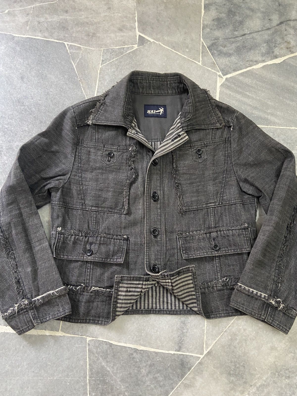 Issey Miyake Hai Sporting Gear Patchwork Denim Jacket Size US M / EU 48-50 / 2 - 3 Thumbnail