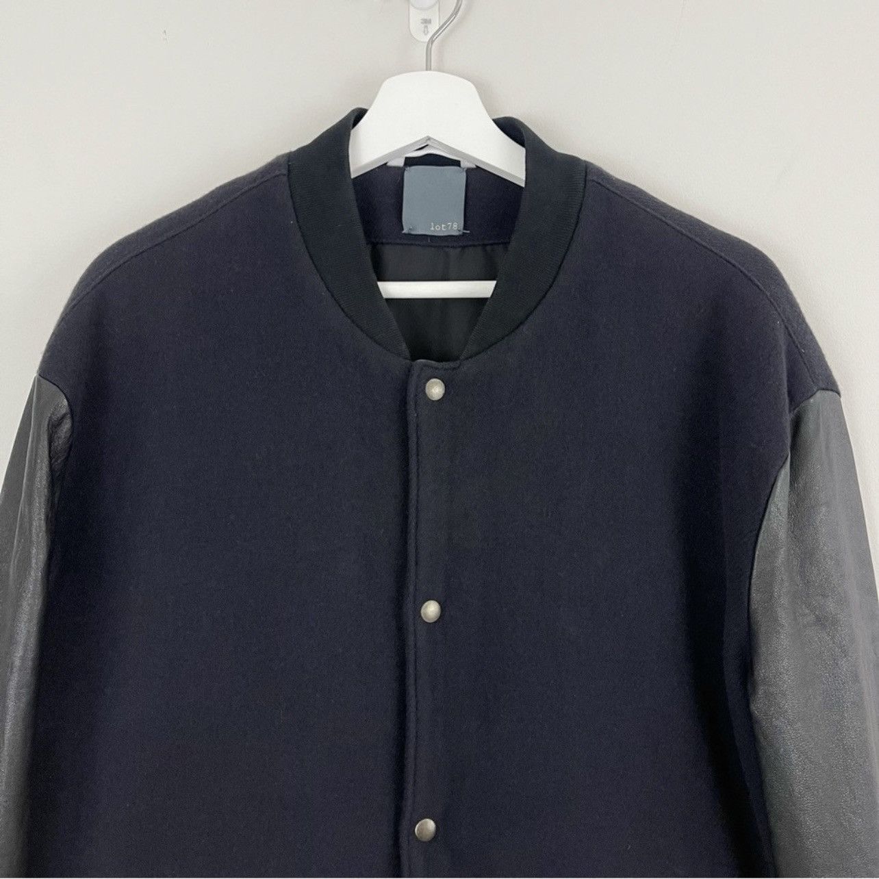 lot78 Lot 78 Designer Bomber Varsity Jacket Wool Cashmere Leather Size US M / EU 48-50 / 2 - 3 Thumbnail