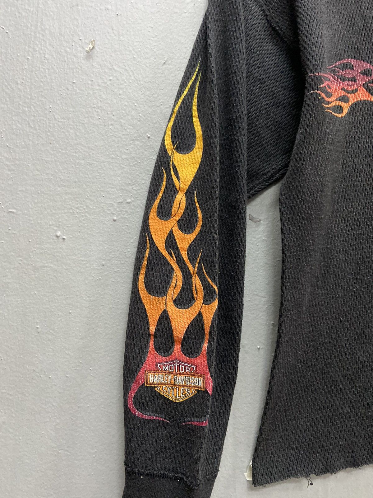 Harley Davidson VINTAGE HARLEY DAVIDSON 80’s CANADA WAFFLE FLAME LONG SLEEVE Size M / US 6-8 / IT 42-44 - 5 Thumbnail