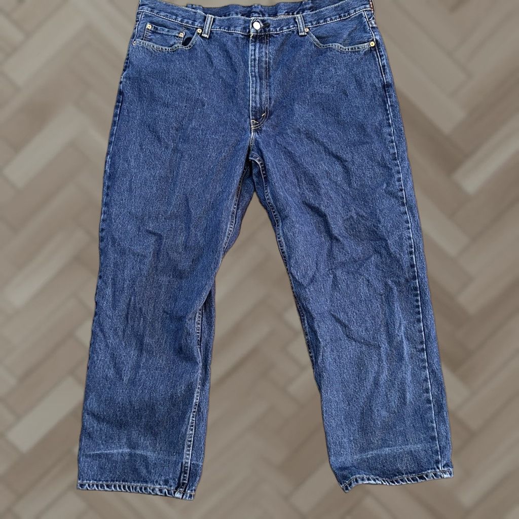Levi's Levi’s 550 Jeans Men 42x30 Relaxed Fit Tapered Leg Medium Wash Denim Blue 5-Pocket Zip Logo Size US 42 / EU 58 - 1 Thumbnail