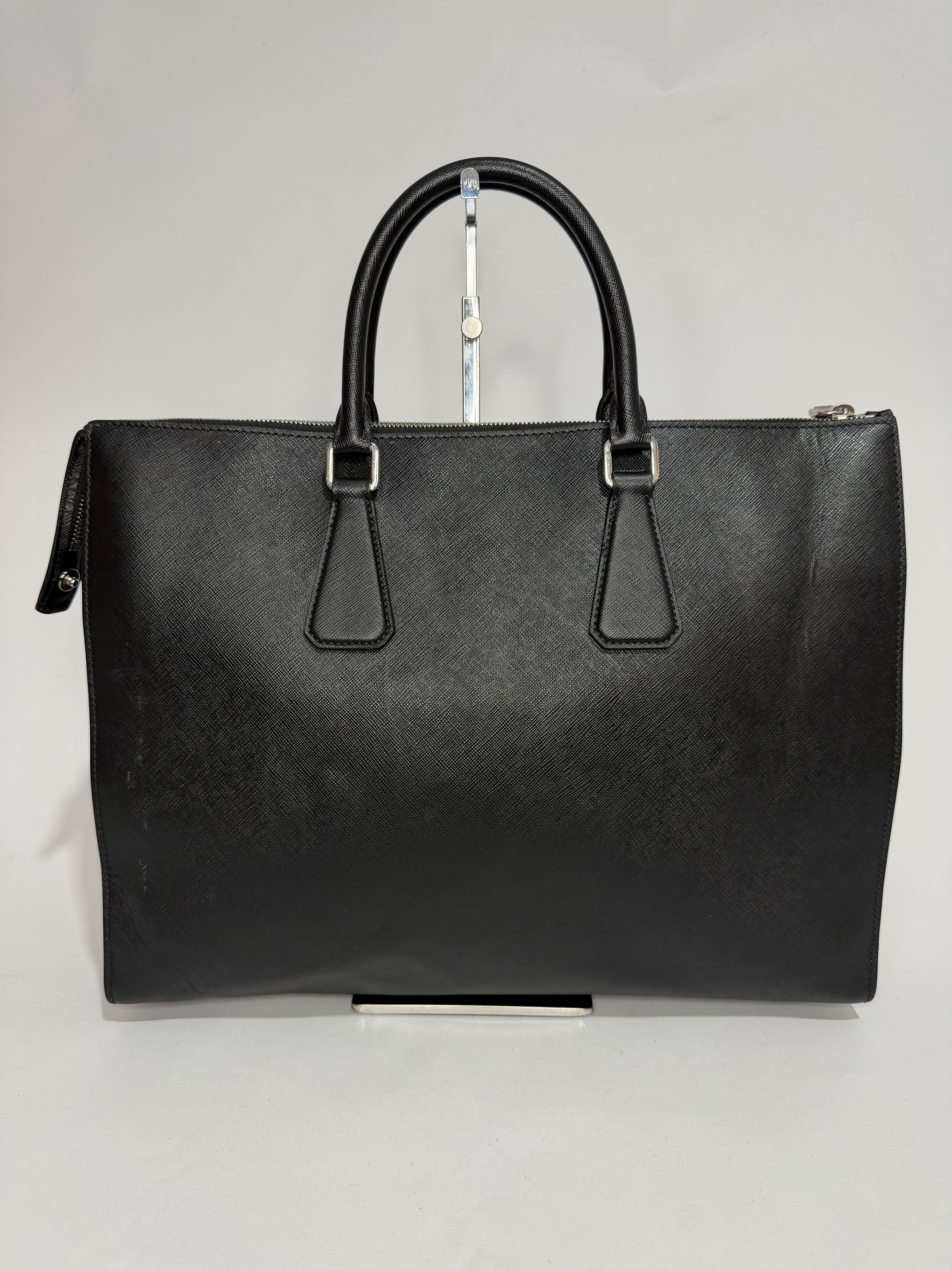Prada Prada Black Saffiano Leather Large Tote Bag / Briefcase Size ONE SIZE - 4 Thumbnail