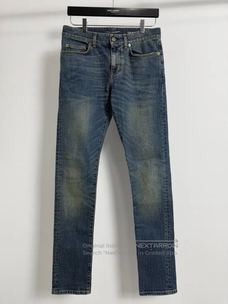 Saint Laurent Paris Saint Laurent Paris Blue whisker washed denim jeans Size US 29 - 1 Thumbnail