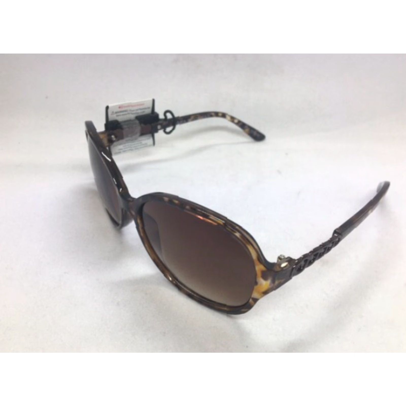 Vintage FXG Tortes Shell Sunglasses Pink UV Protection 100% - New Women's LG Aviator Style Brown Lens Sunglasses Size ONE SIZE - 5 Thumbnail